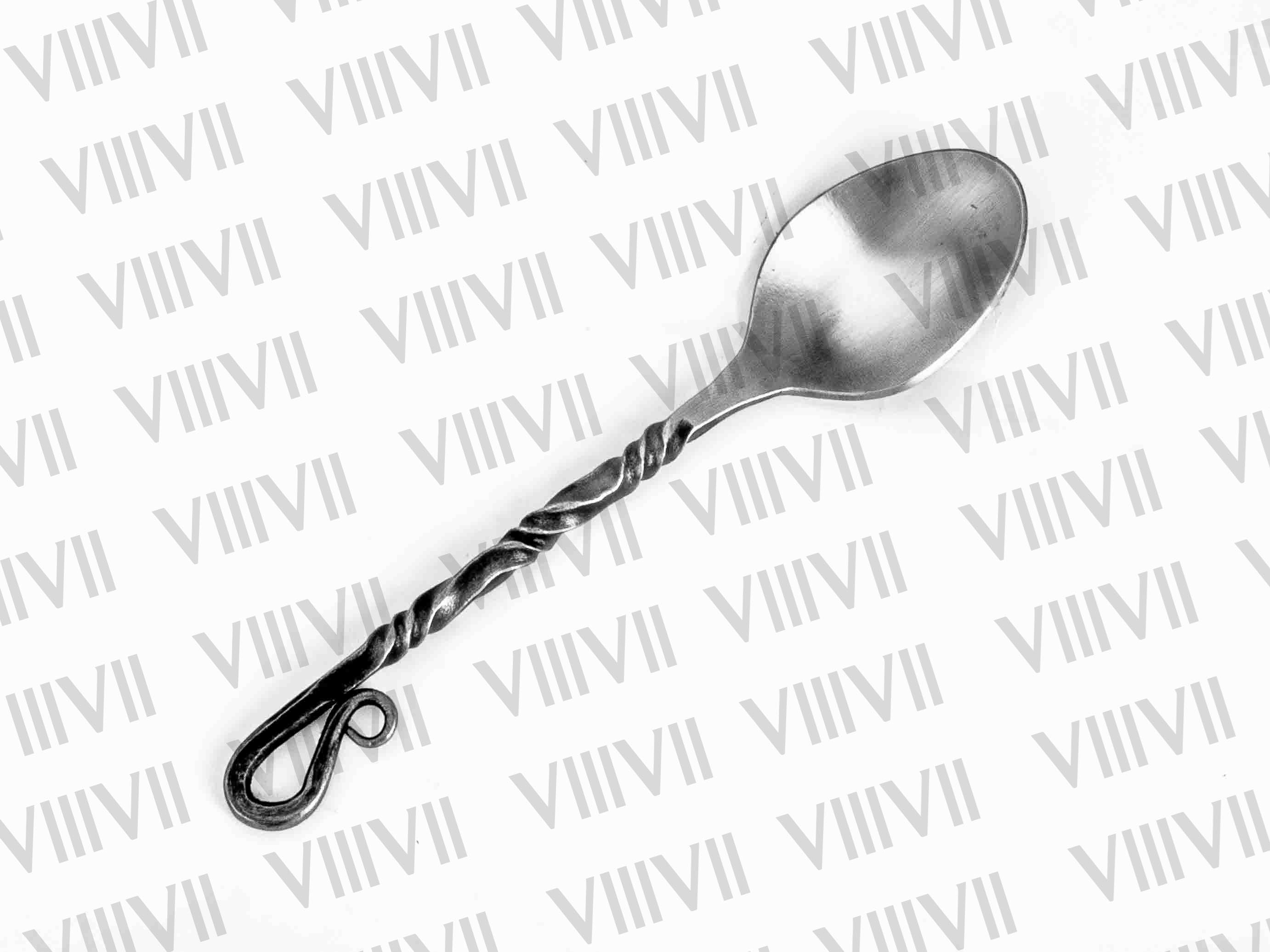 Viking Cutlery set Double twist handle Forged effect finish