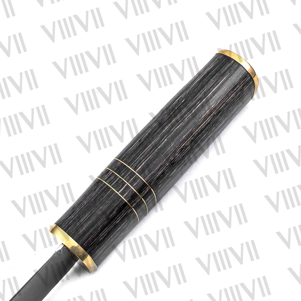 Stainless Steel Birka Knife – Handmade Viking Seax with Black Wood Handle for LARP, Cosplay & Gift