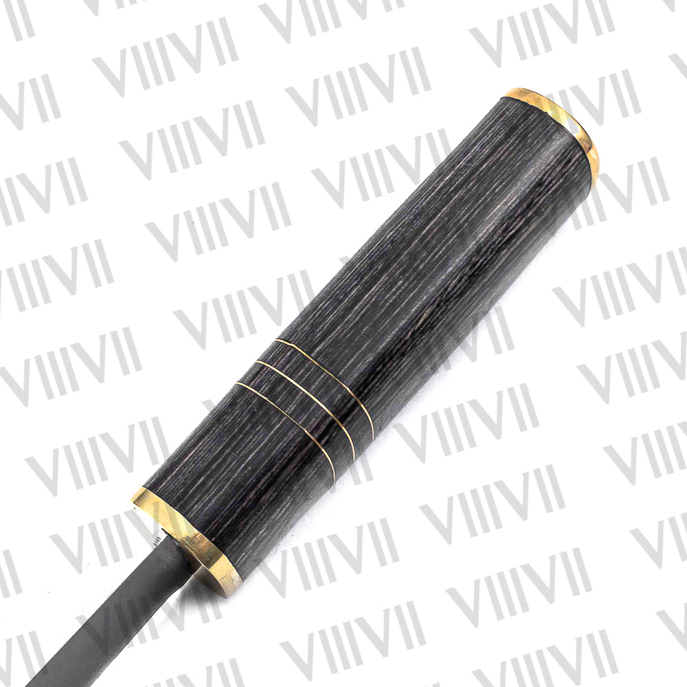 Stainless Steel Birka Knife – Handmade Viking Seax with Black Wood Handle for LARP, Cosplay & Gift