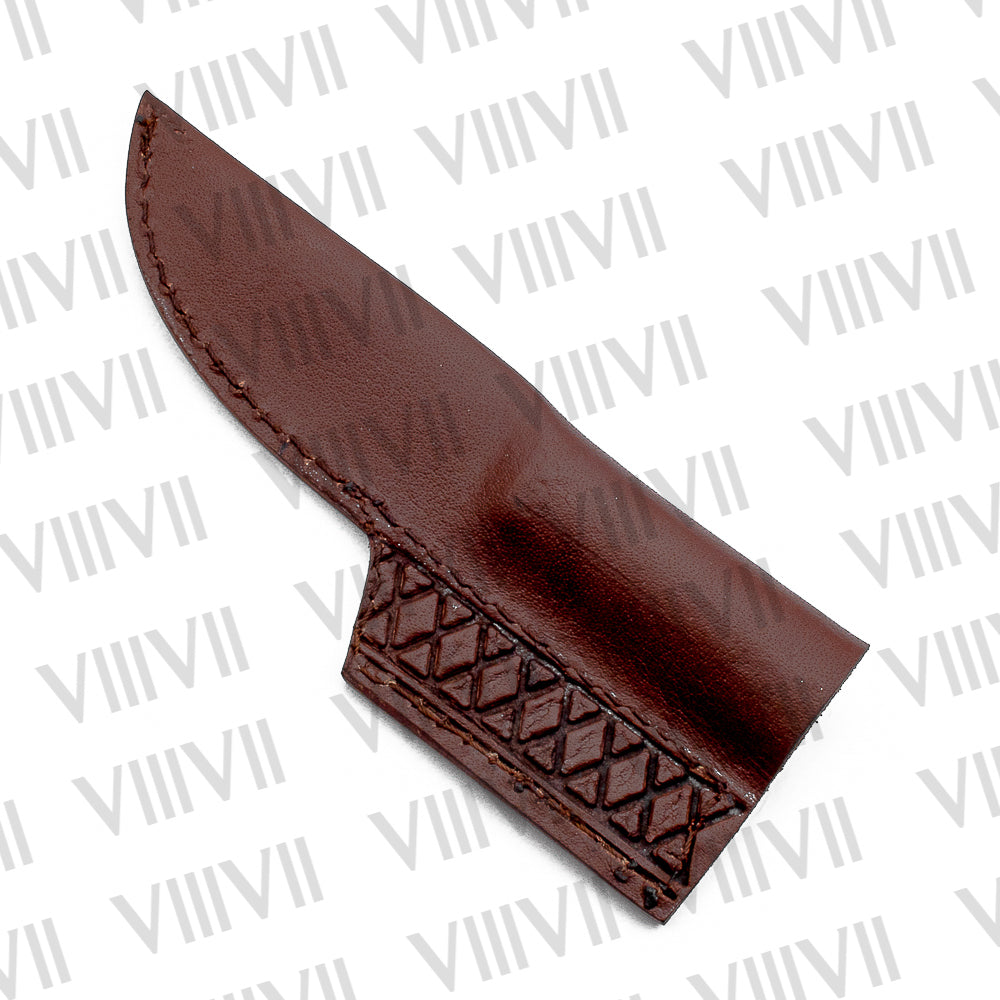 Viking Reenactment Knife with Hand-Carved Rosewood Handle | LARP & Renaissance Leather Sheath Knife