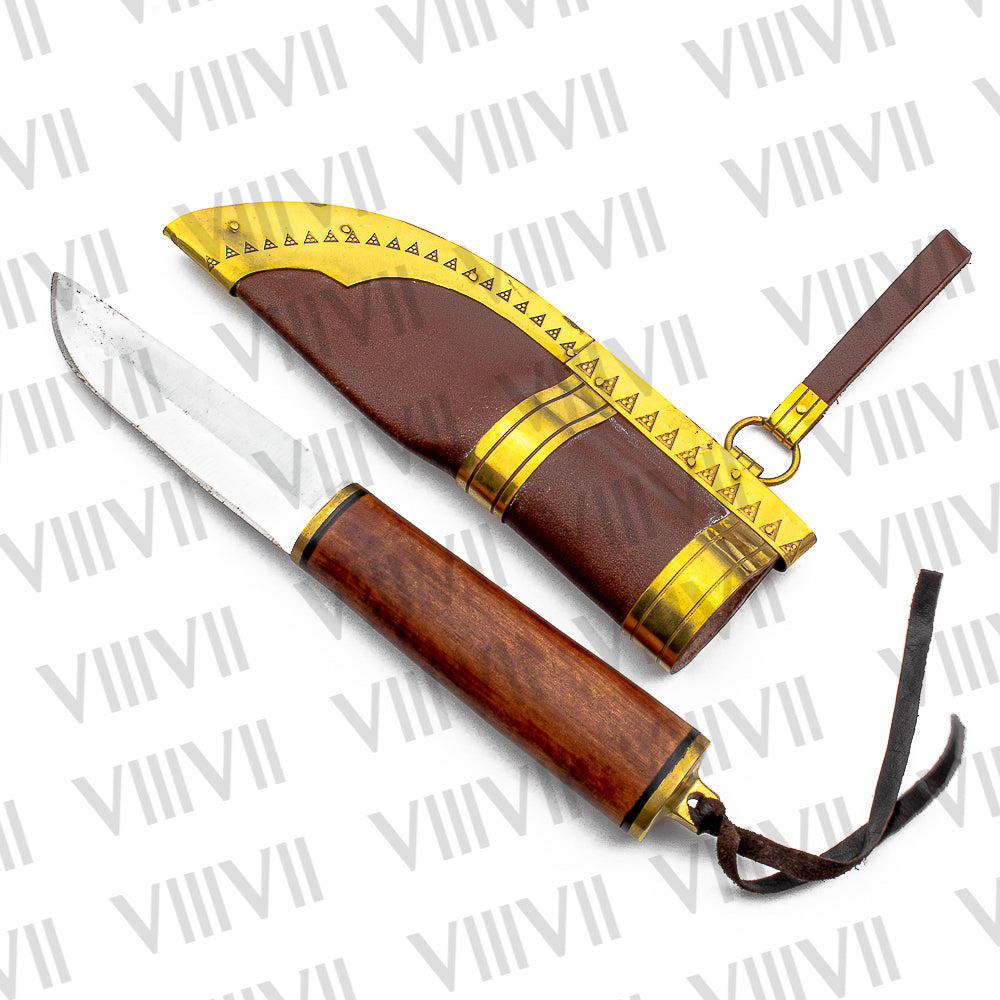 Viking Reenactment Knife with Rosewood Handle | LARP & Renaissance Fair Costume Accessory