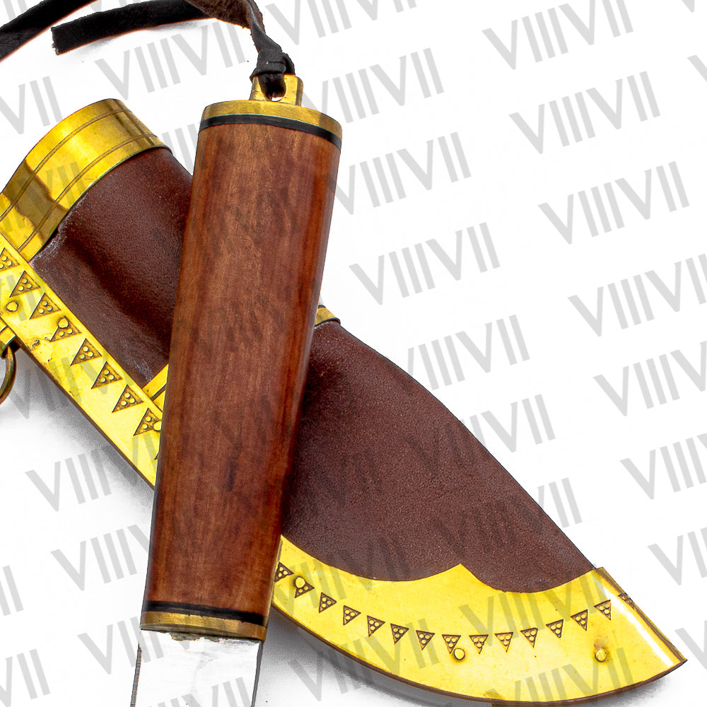 Viking Reenactment Knife with Rosewood Handle | LARP & Renaissance Fair Costume Accessory