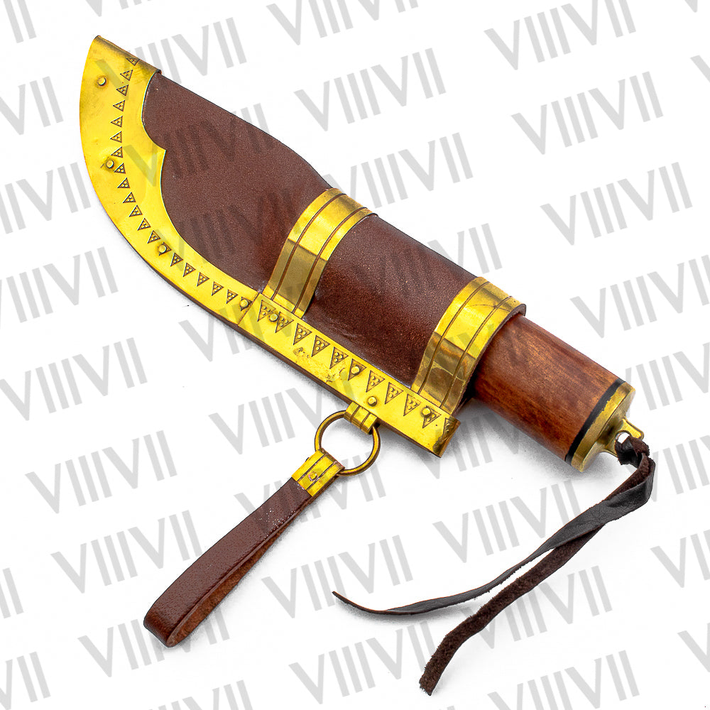Viking Reenactment Knife with Rosewood Handle | LARP & Renaissance Fair Costume Accessory