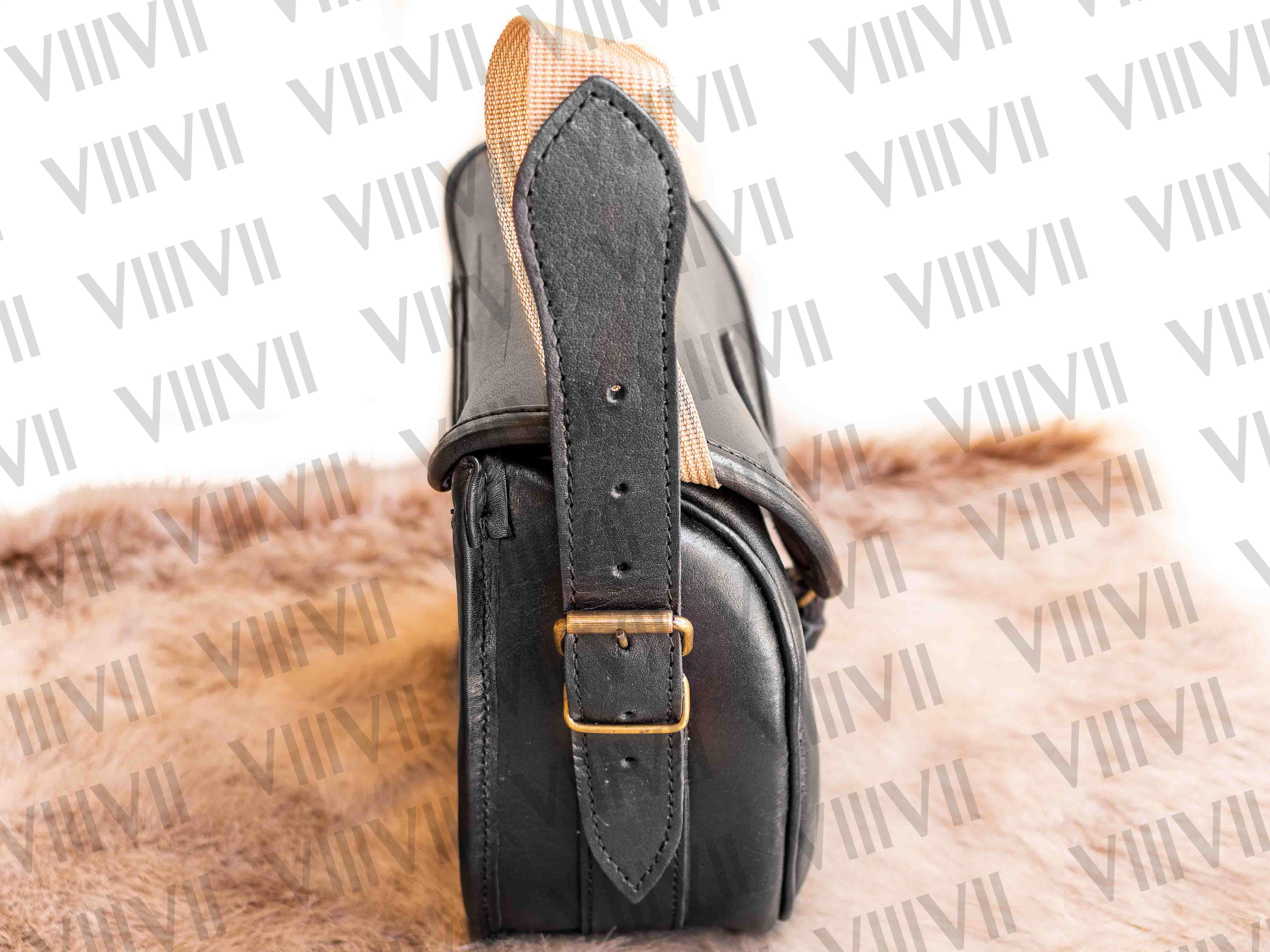 Black cartridges bag, Ammo bag for hunting, shotgun shell bag