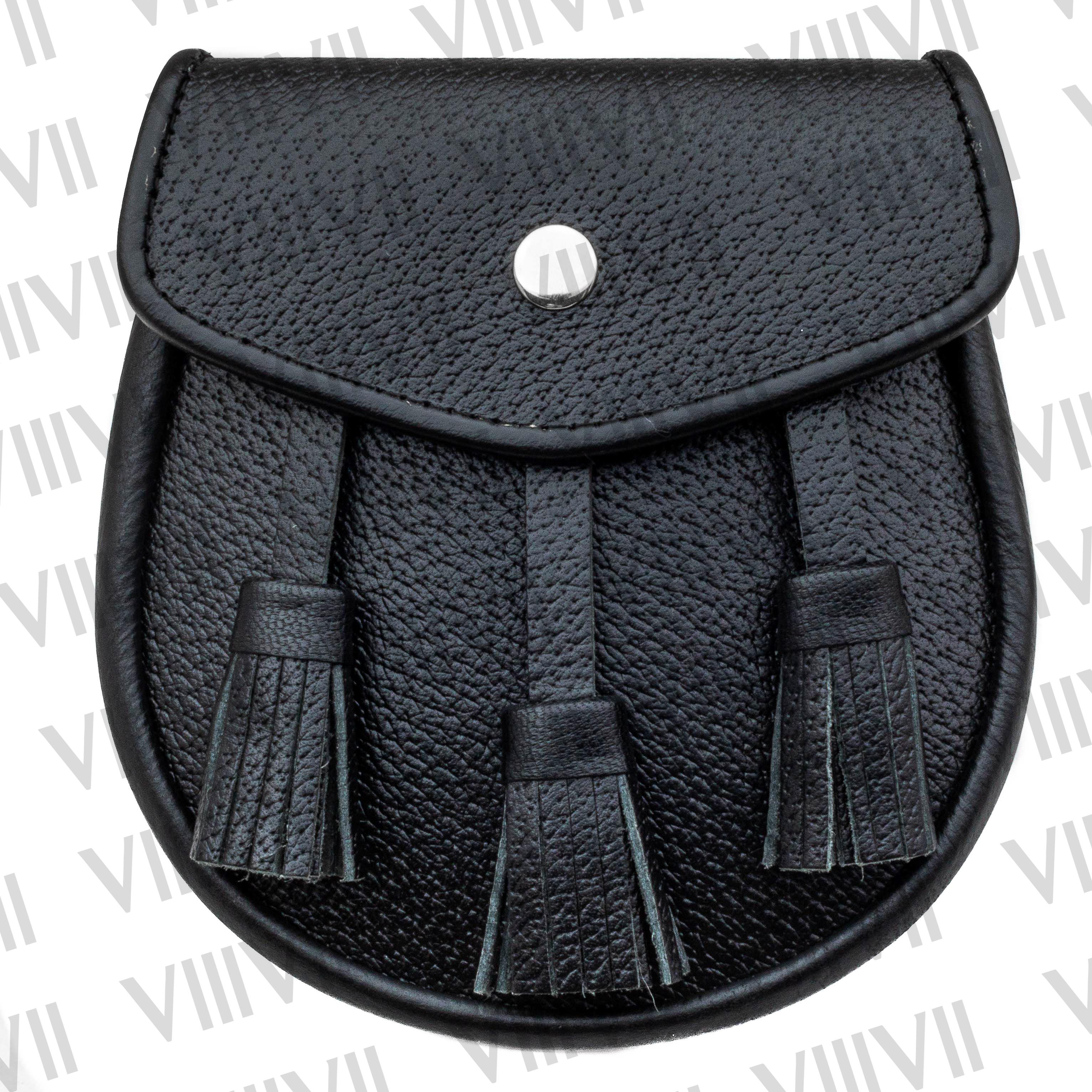 Sporran Handmade from Genuine Leather comes with Premium leather tassels.