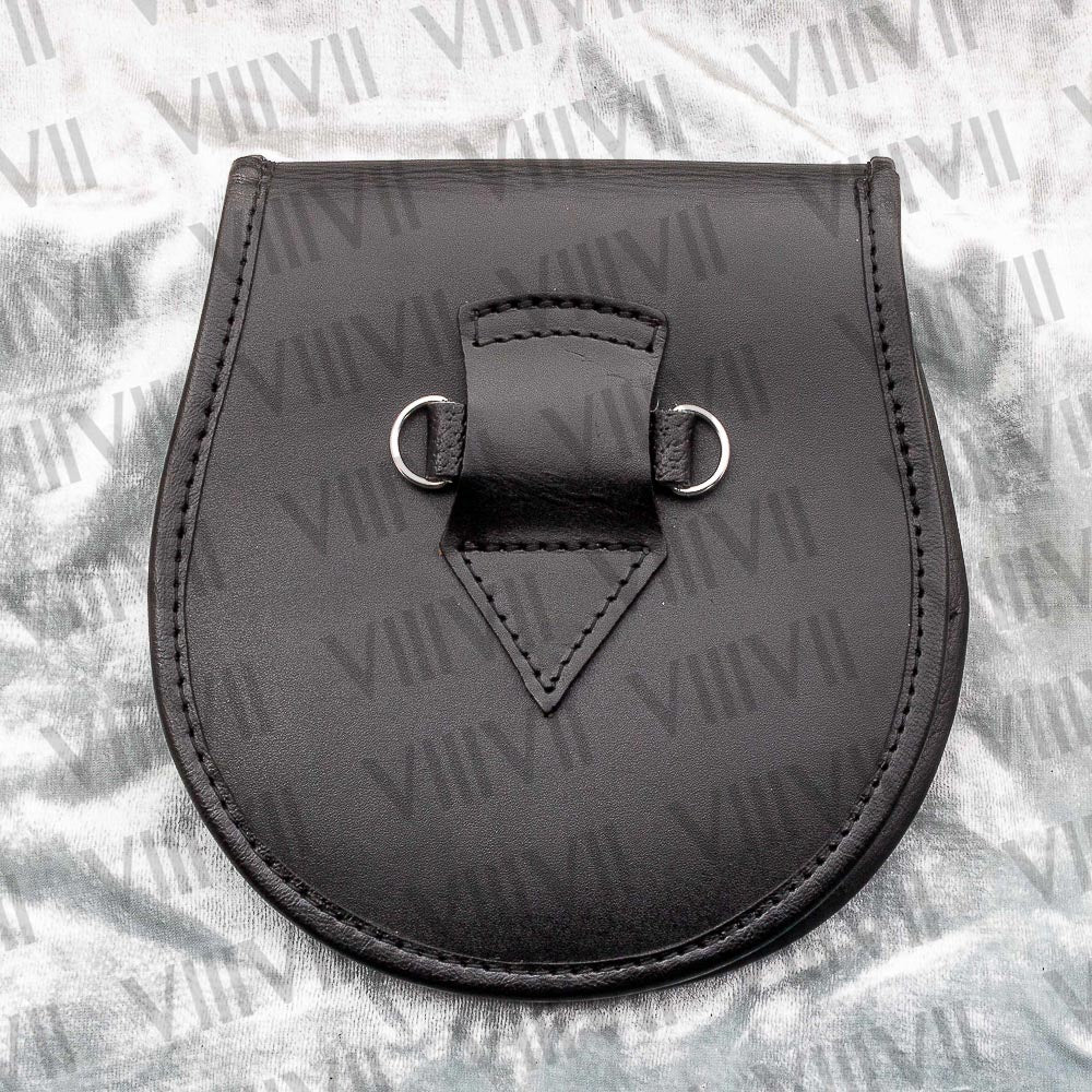 Celtic Embossed Full Day Sporran Cowhide Leather Highland Games Burns Night Hogmanay Tartan Day Scottish Parades