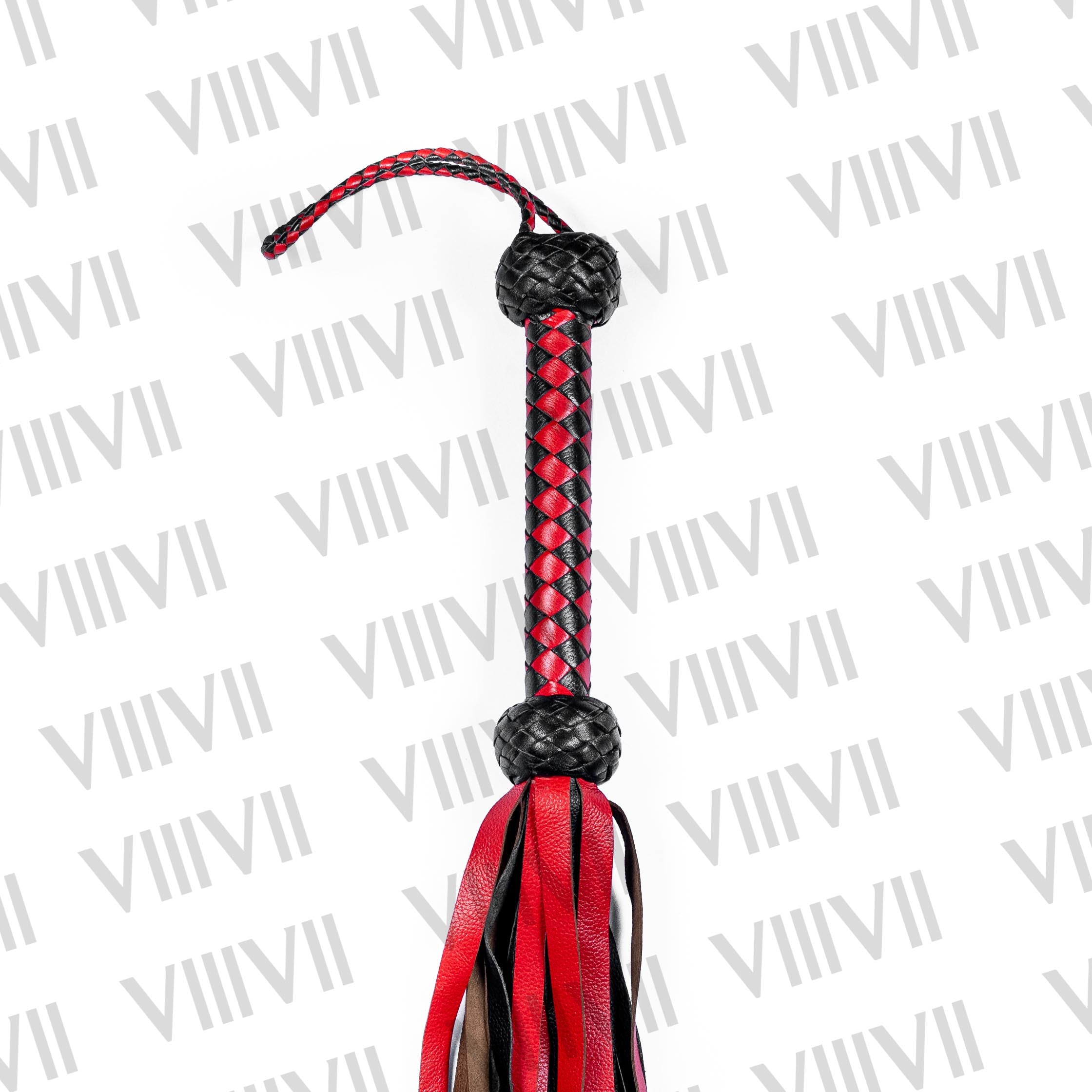 Real Cowhide Leather Flogger 25 Falls 18'' long BDSM Impact Whip, Thuddy Spanking Toy, Braided Handle Kink Gear, Handmade Discipline Tool