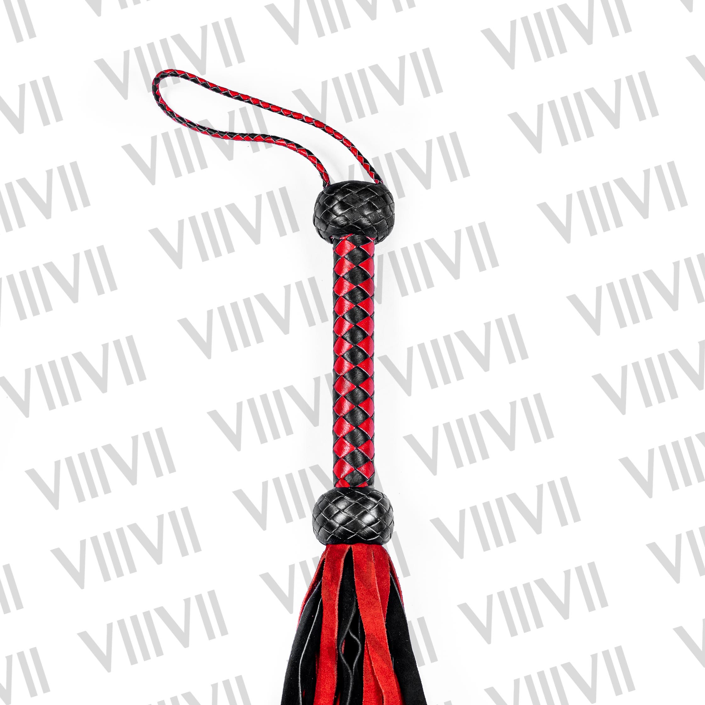Real Soft suede Leather Flogger 25 Falls 18'' long BDSM Impact Whip, Thuddy Spanking Toy, Braided Handle Kink Gear, Handmade Discipline Tool