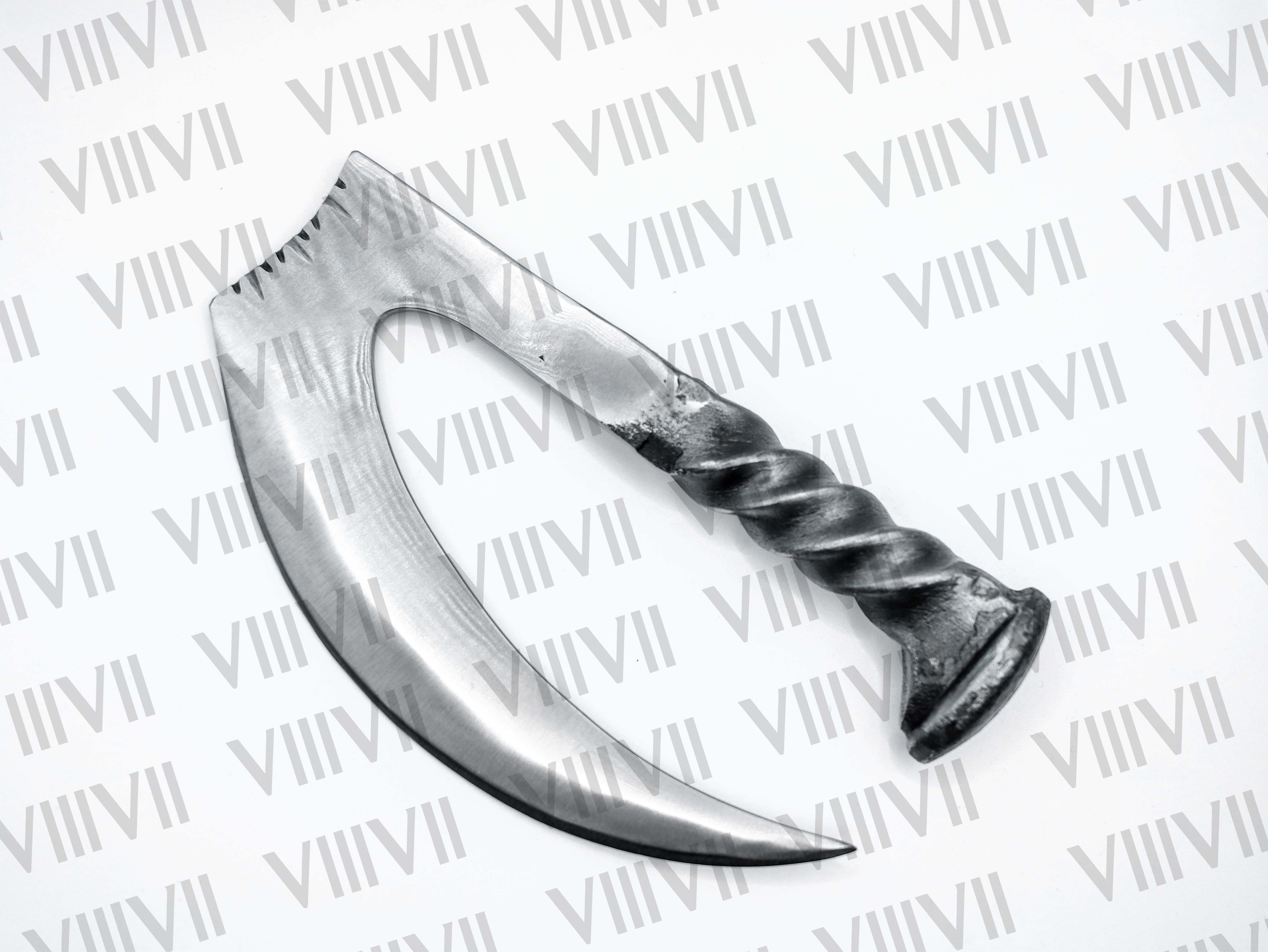 Rustic Railroad Spike Herb Chopper Handmade Kitchen Knife Chef Gift Forged Steel Blade Unique Cooking Tool