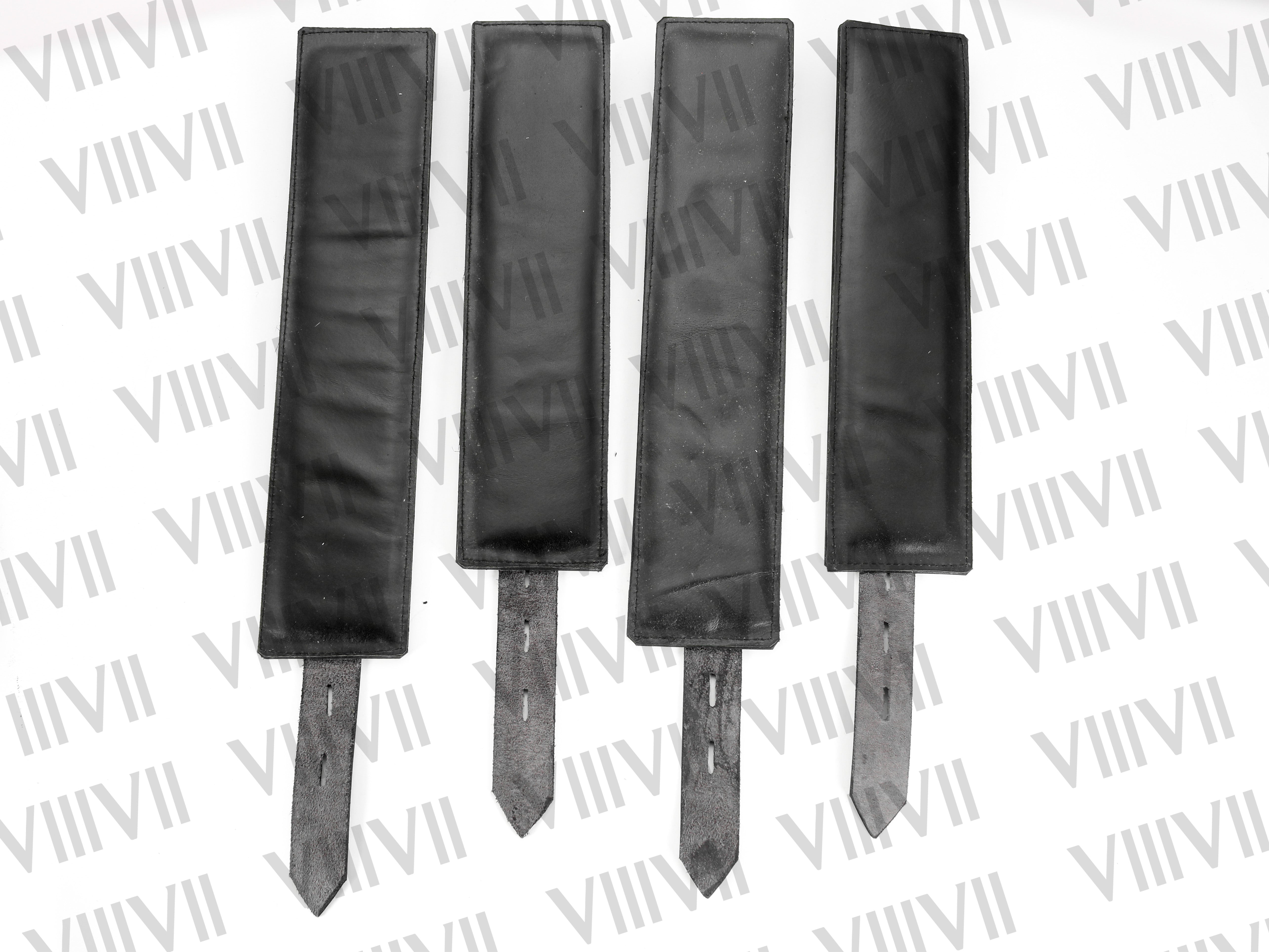 Genuine Leather Wrist Ankle Bondage Cuffs Set, Lockable BDSM Restraints, Fetish Restraint Cuffs for Submissive Play Roleplay