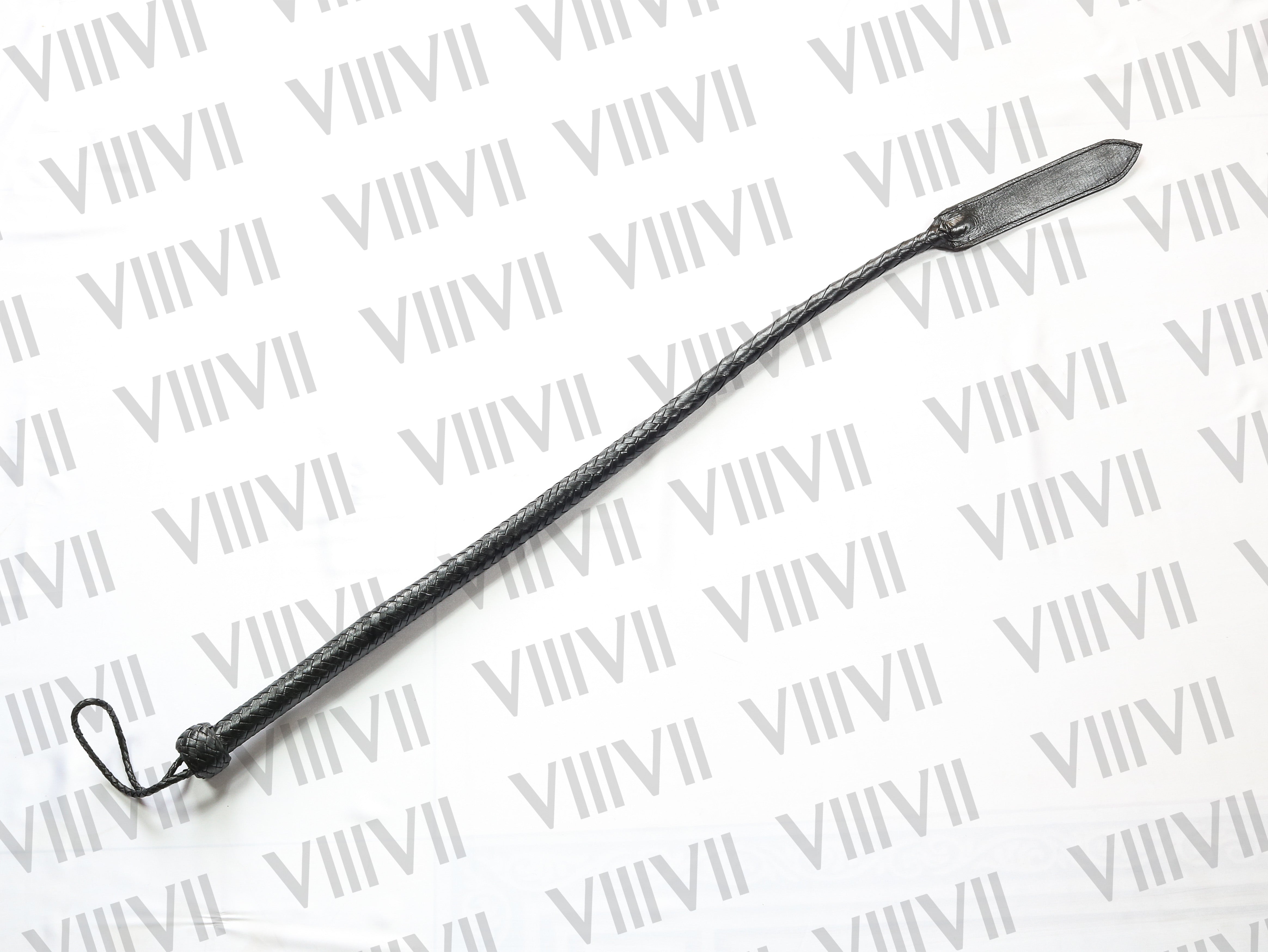 3ft Real Leather Dragon Whip Single Tail Snake Bullwhip, 16 Plaits, Handcrafted Equestrian Whip, Rodeo Training, Performance Whip