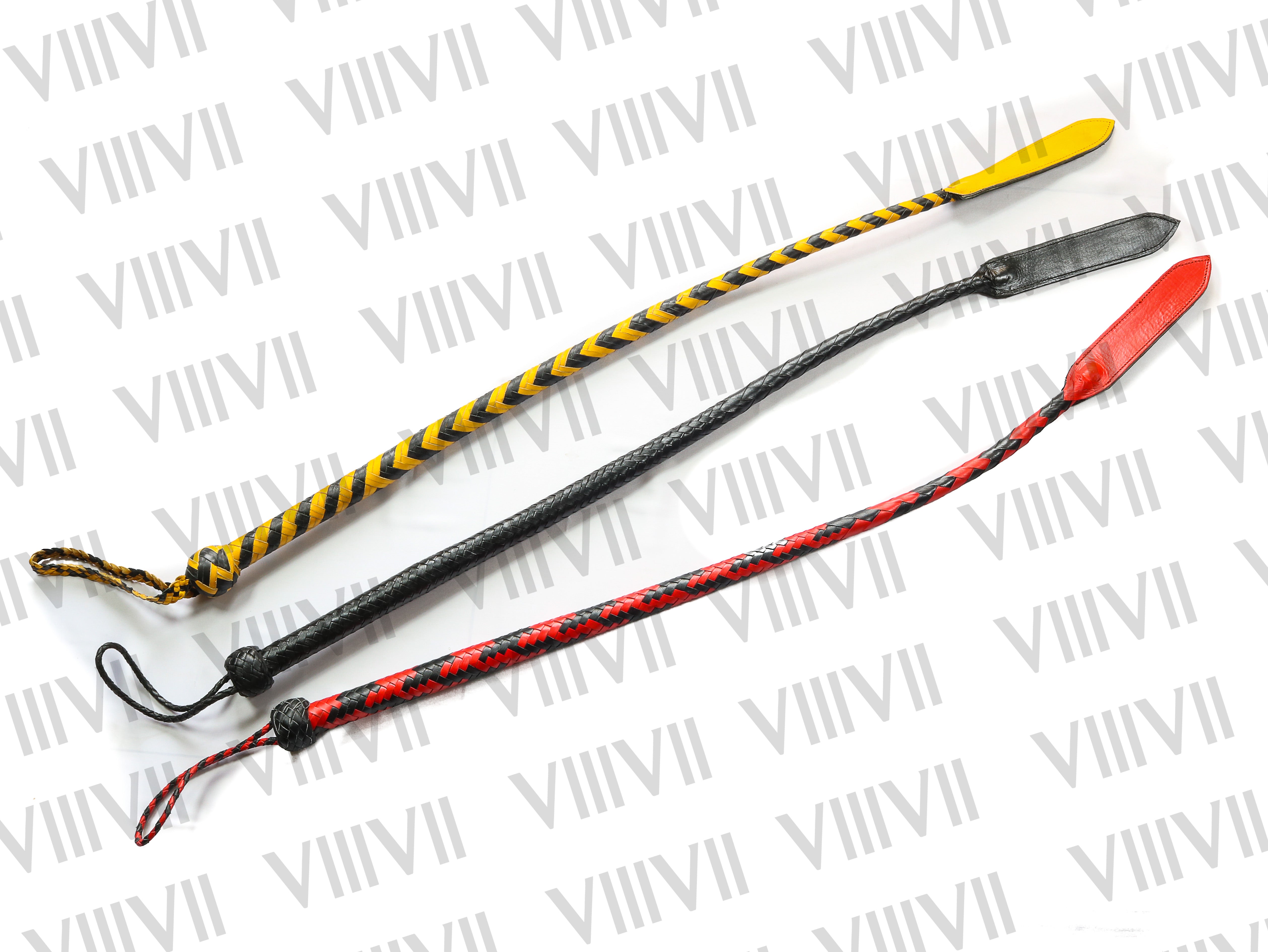 3ft Real Leather Dragon Whip Single Tail Snake Bullwhip, 16 Plaits, Handcrafted Equestrian Whip, Rodeo Training, Performance Whip