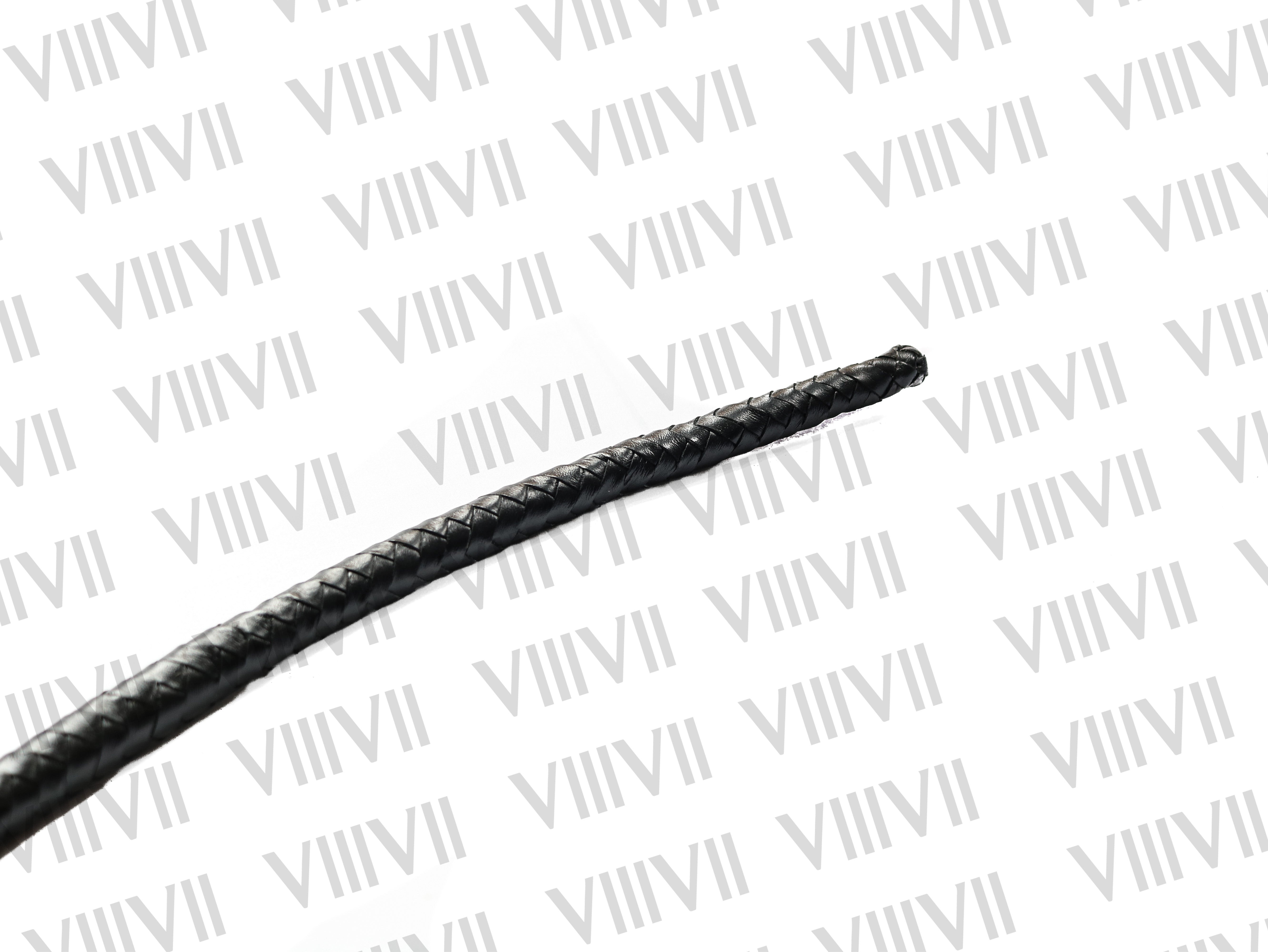 Genuine Black Leather Bull Whip 2.6ft – Cowhide Single Tail, 8 Plaits, Handcrafted Rodeo Whip, Equestrian Gear, Horse Training Whip