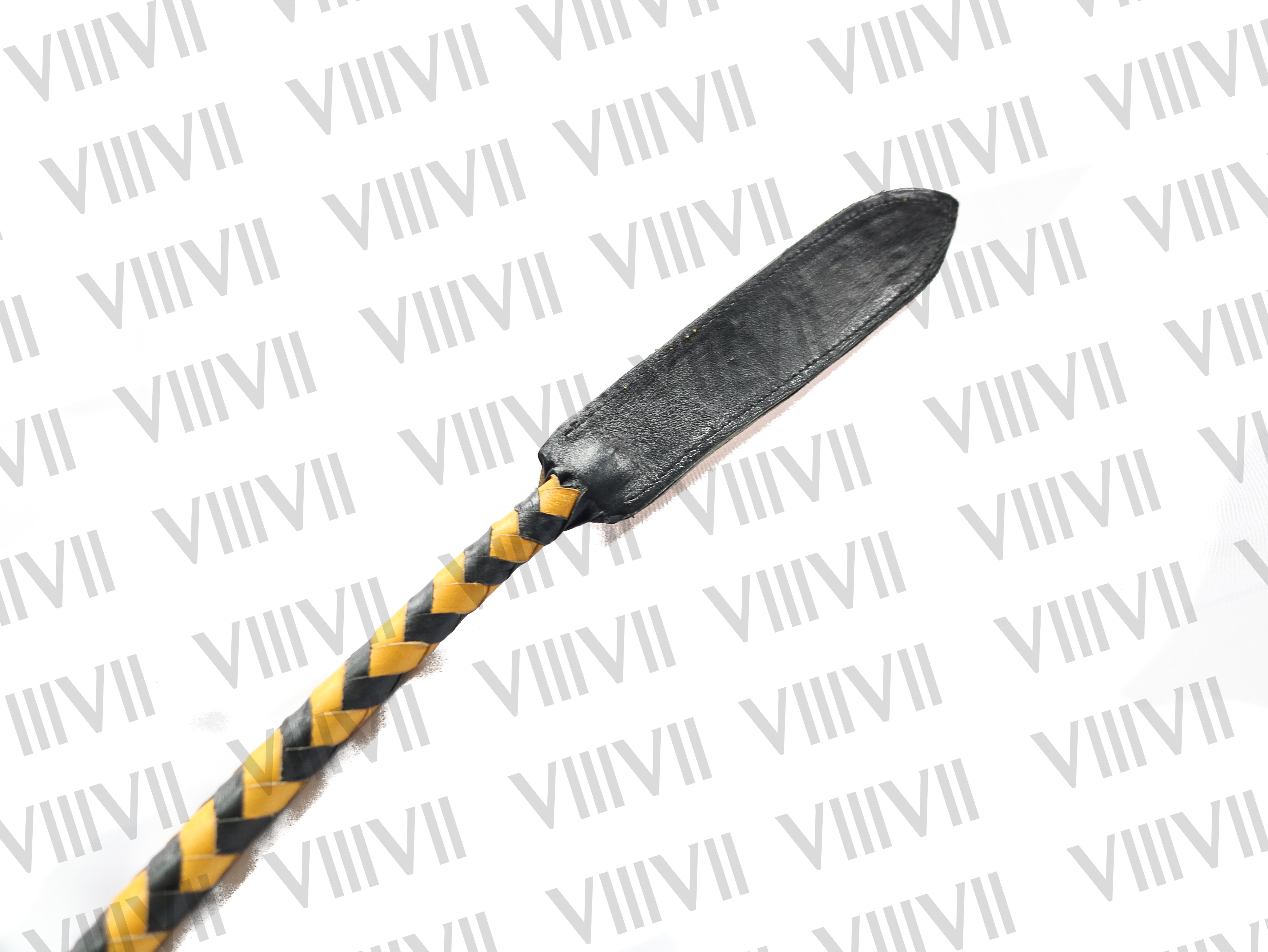 3ft Real Leather Dragon Whip Single Tail Snake Bullwhip, 16 Plaits, Handcrafted Equestrian Whip, Rodeo Training, Performance Whip