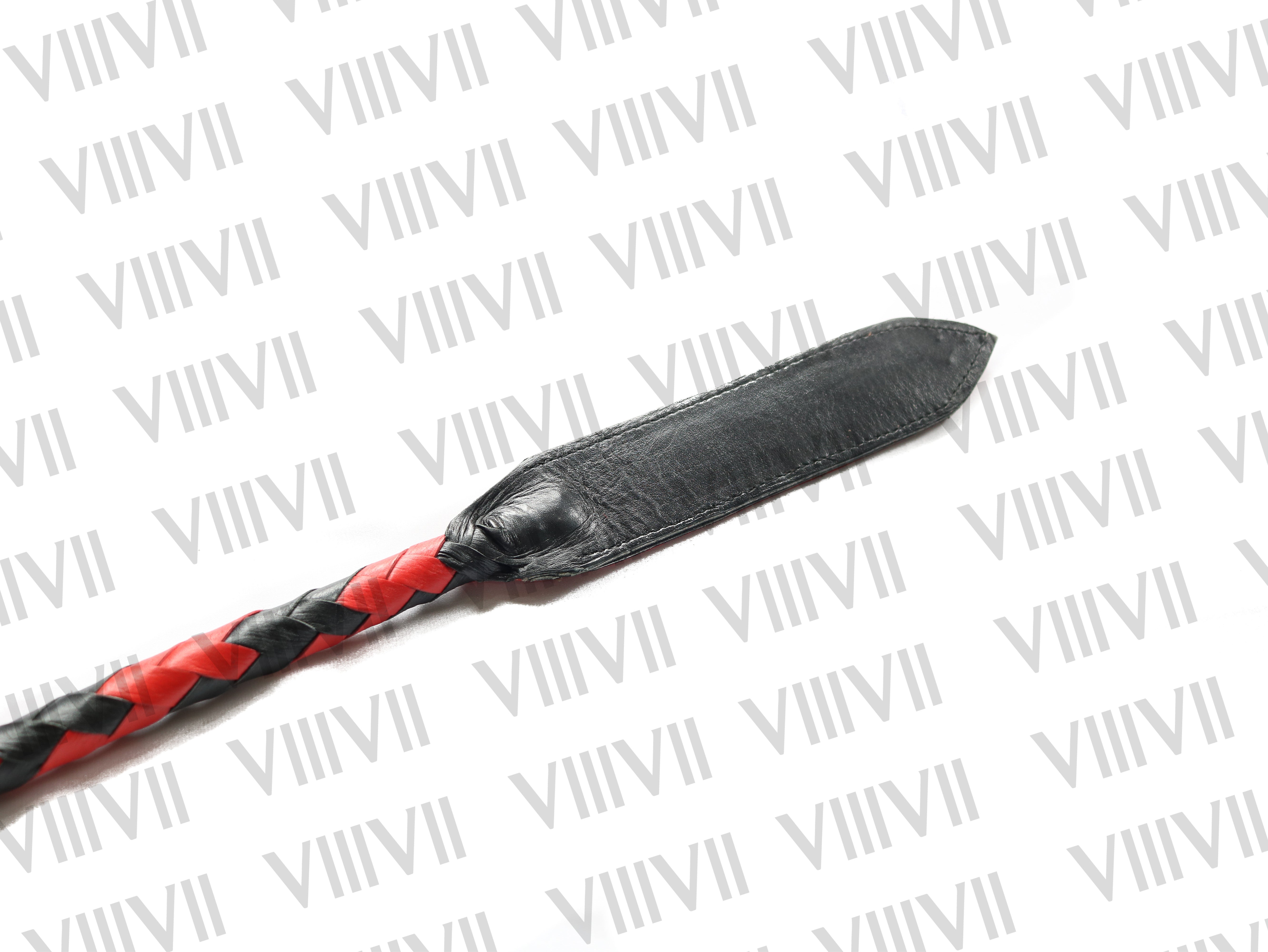 3ft Real Leather Dragon Whip Single Tail Snake Bullwhip, 16 Plaits, Handcrafted Equestrian Whip, Rodeo Training, Performance Whip