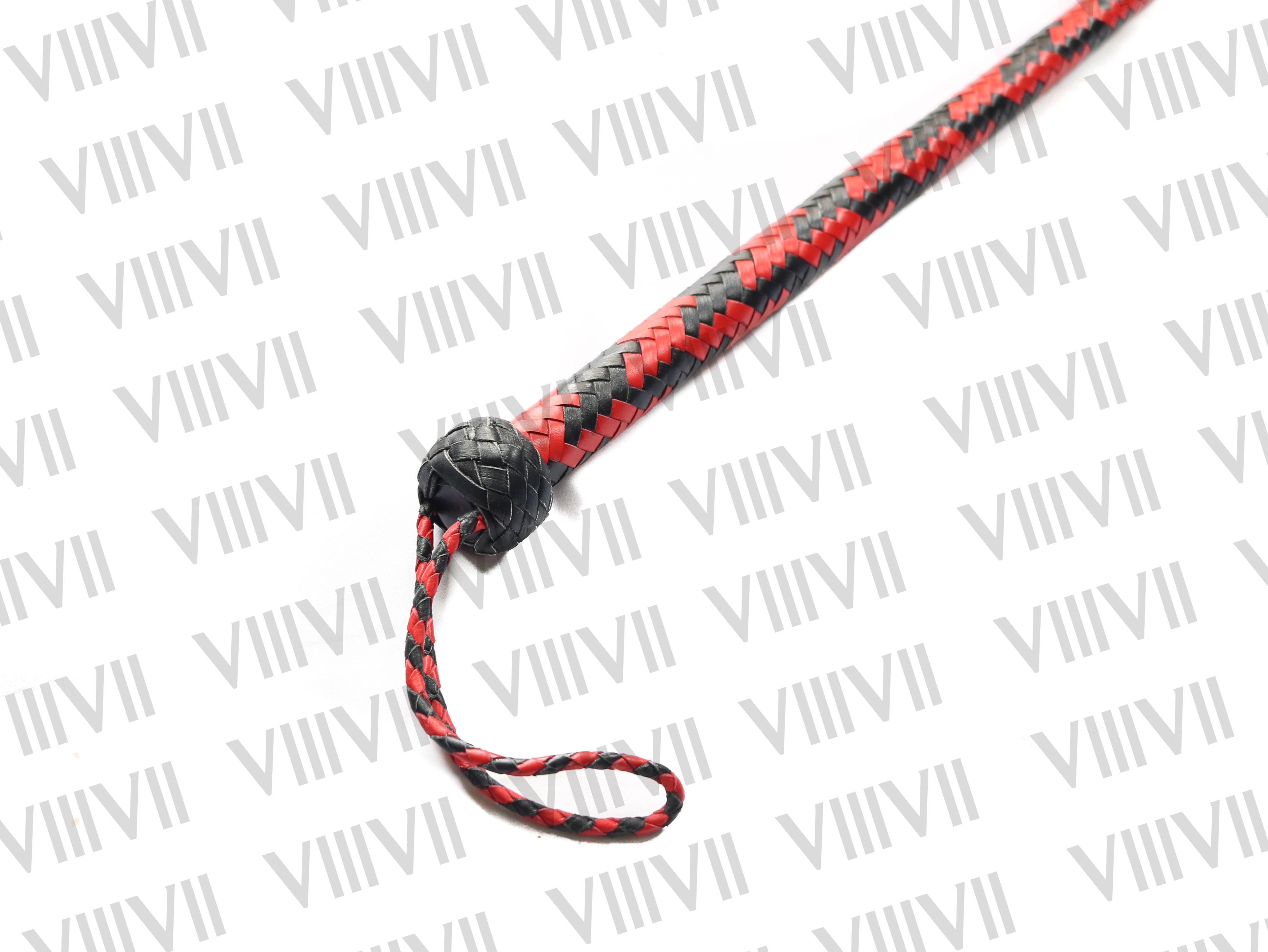 3ft Real Leather Dragon Whip Single Tail Snake Bullwhip, 16 Plaits, Handcrafted Equestrian Whip, Rodeo Training, Performance Whip