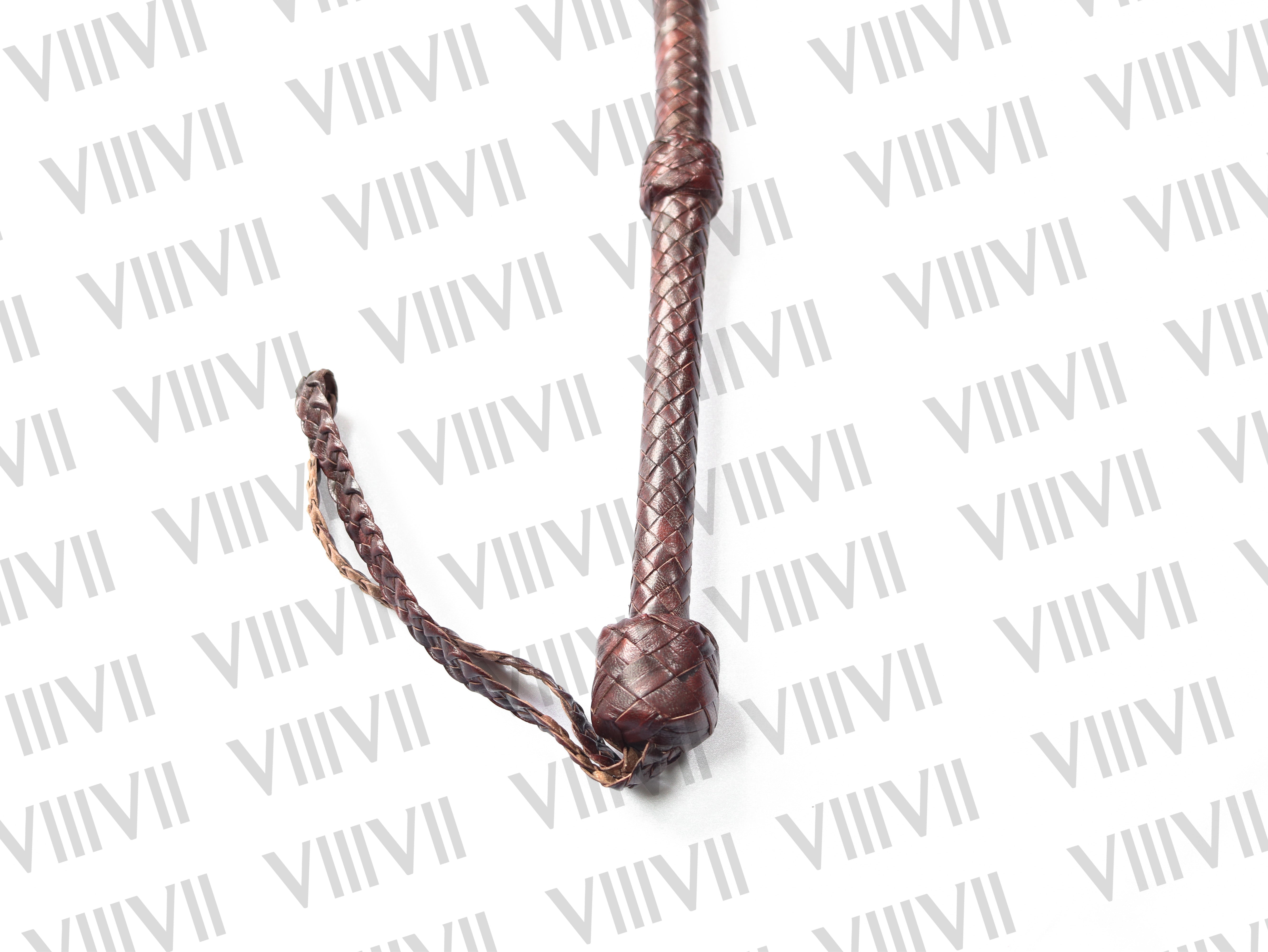 8ft Kangaroo Leather Bullwhip Natural Tan & Brown, 12/16 Plait, Handcrafted Aussie Whip, Indiana Jones Style, Real Hide Bullwhip