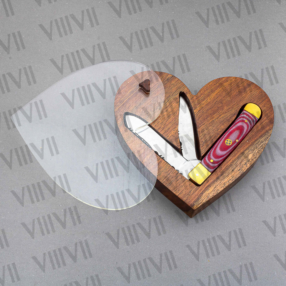 Double Blade Pocket Knife with Micarta Handle | Trapper Folding Knife with Clip & Spey Blades – Gift Box or Leather Sheath Option