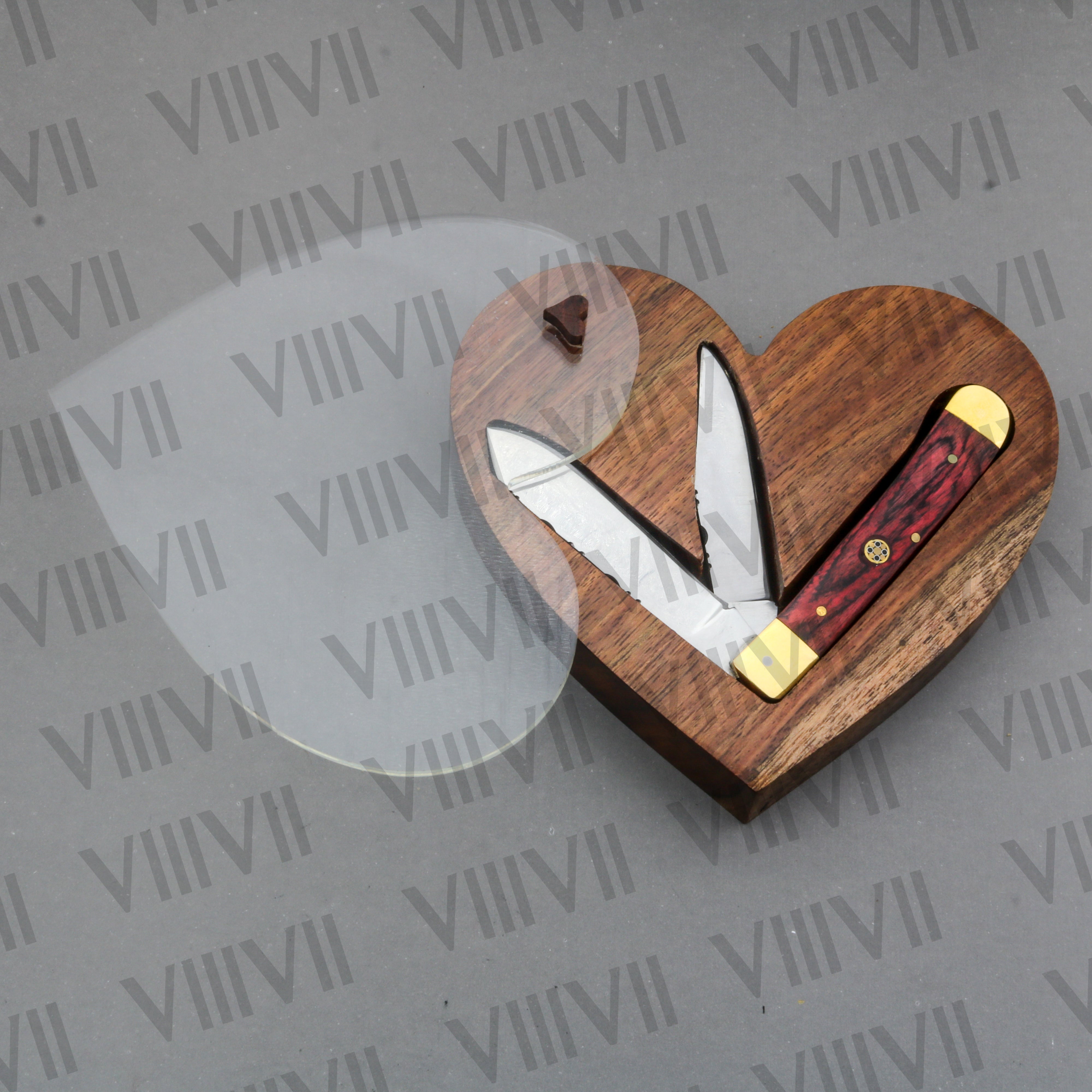 Double Blade Pocket Knife with Pakka Wood Handle | Trapper Folding Knife with Spey & Clip Point Blades – Gift Box or Leather Sheath Included