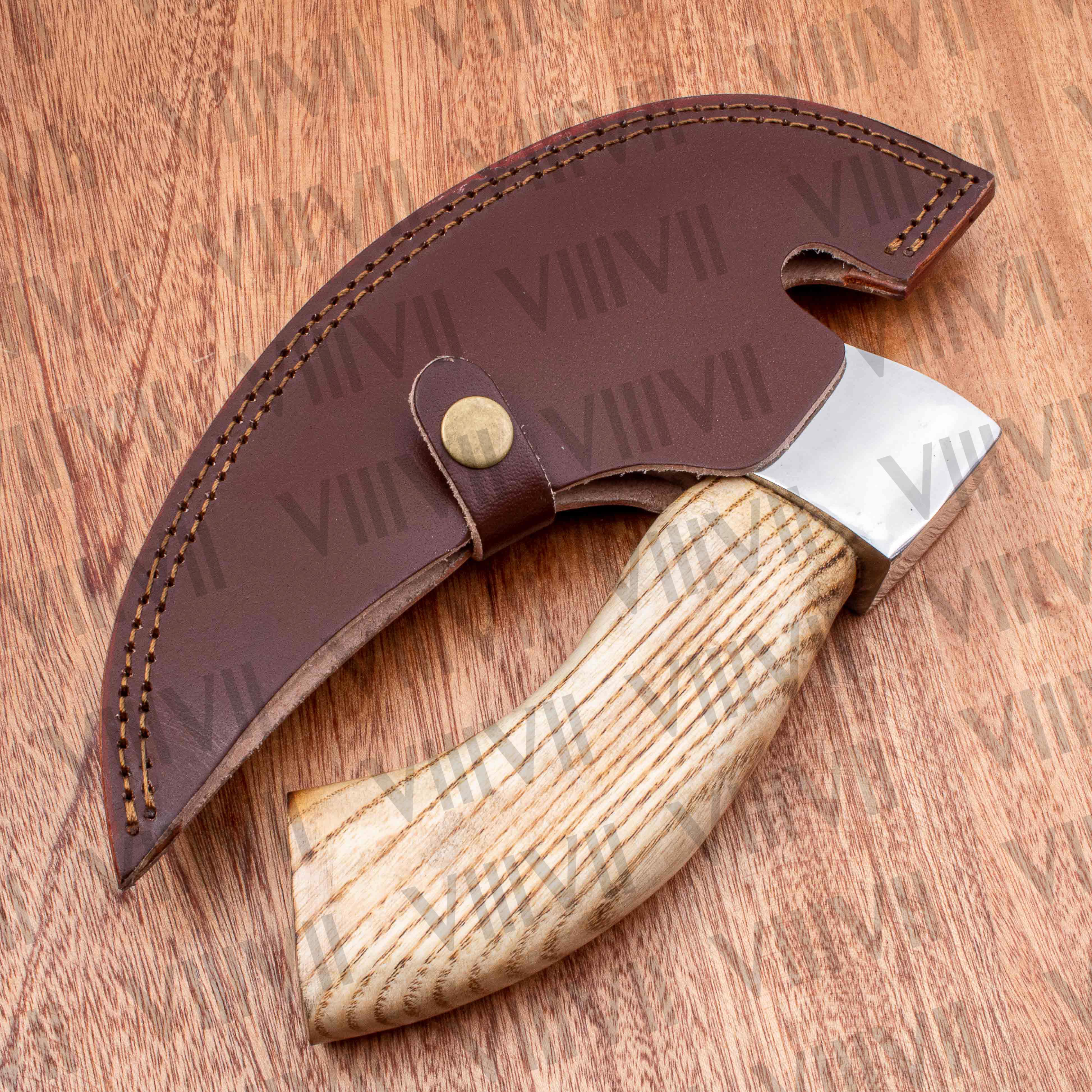 viking wolf engraved pizza axe custom logo non slip wood handle slice perfect portion viking wedding present wedding supplies