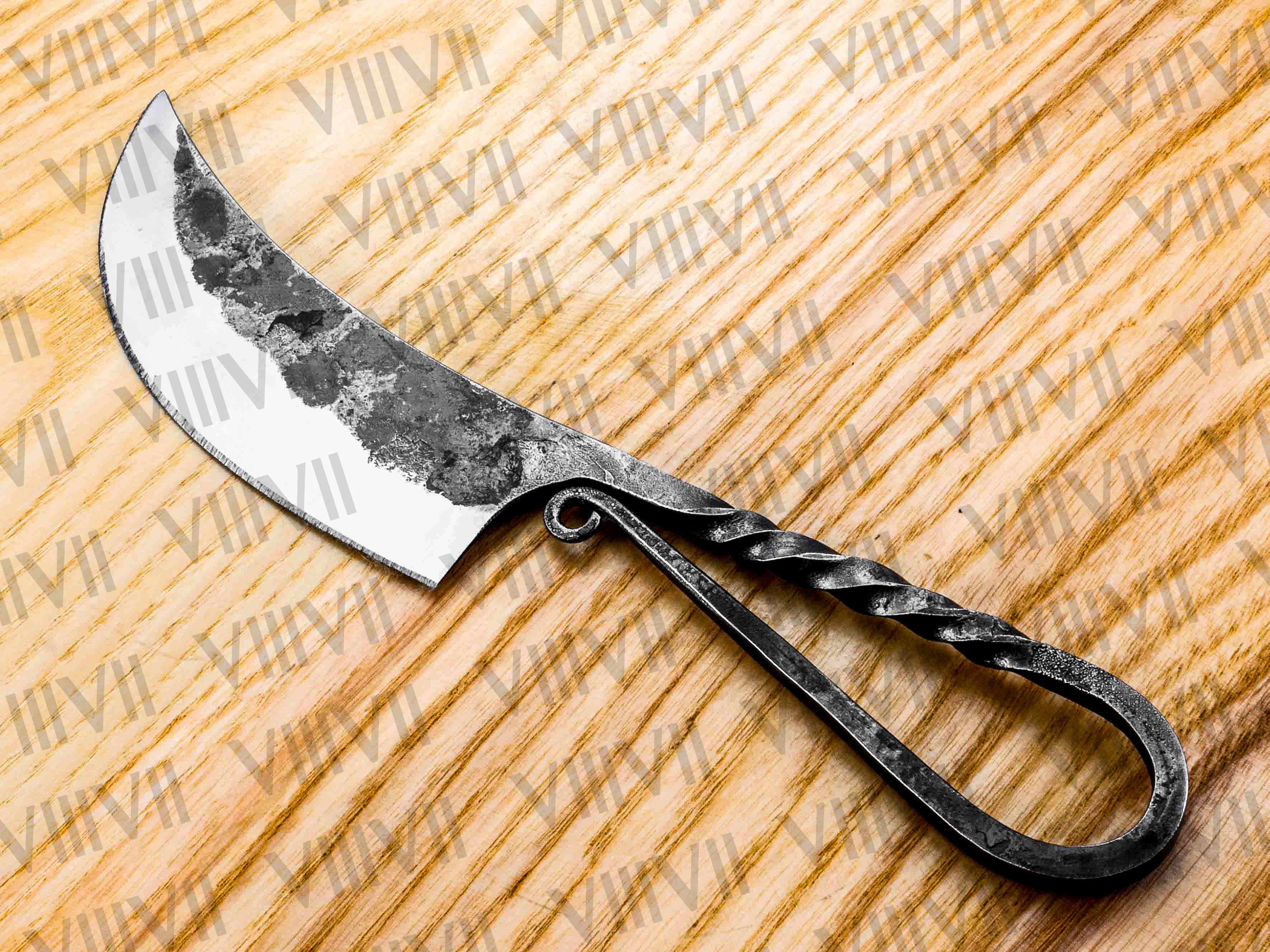 Viking Forge Knife – Handcrafted Carbon Steel Blade with Real