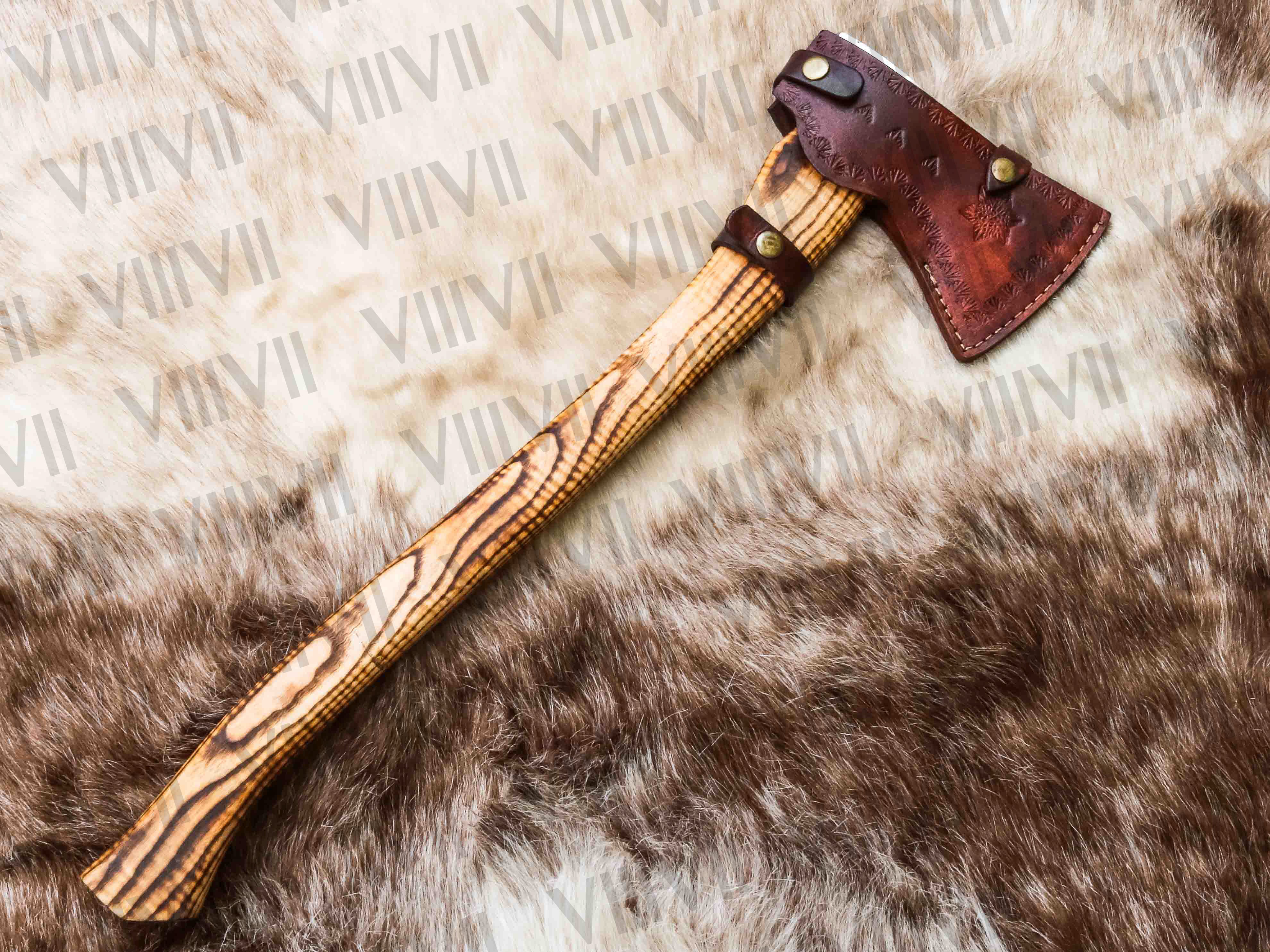 Custom Viking Axe with Etched Blade | Ash Wood Shaft | Personalized Norse Gift for Him
