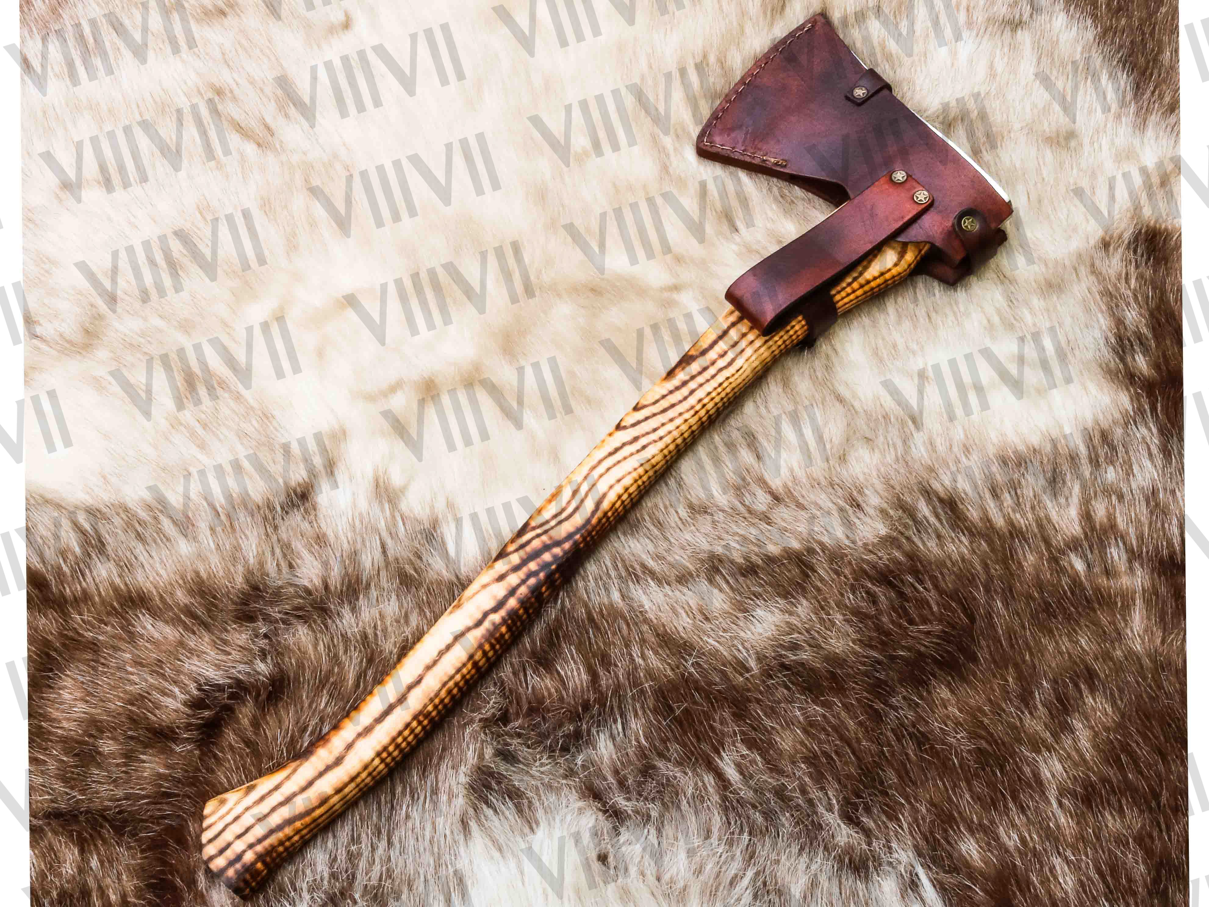 Custom Viking Axe with Etched Blade | Ash Wood Shaft | Personalized Norse Gift for Him