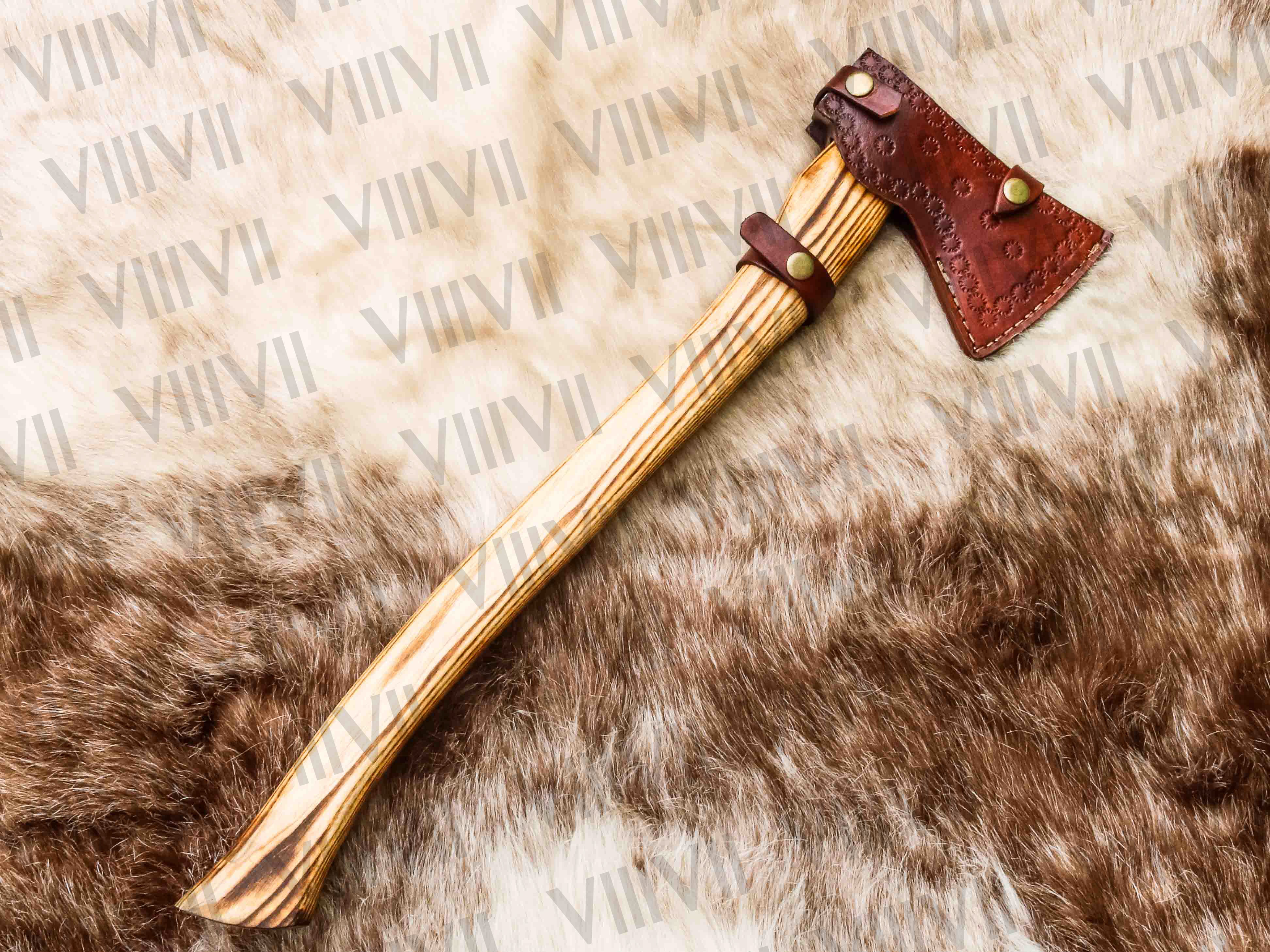 Custom Viking Axe with Etched Blade | Ash Wood Handle | Personalized Norse Gift for Him