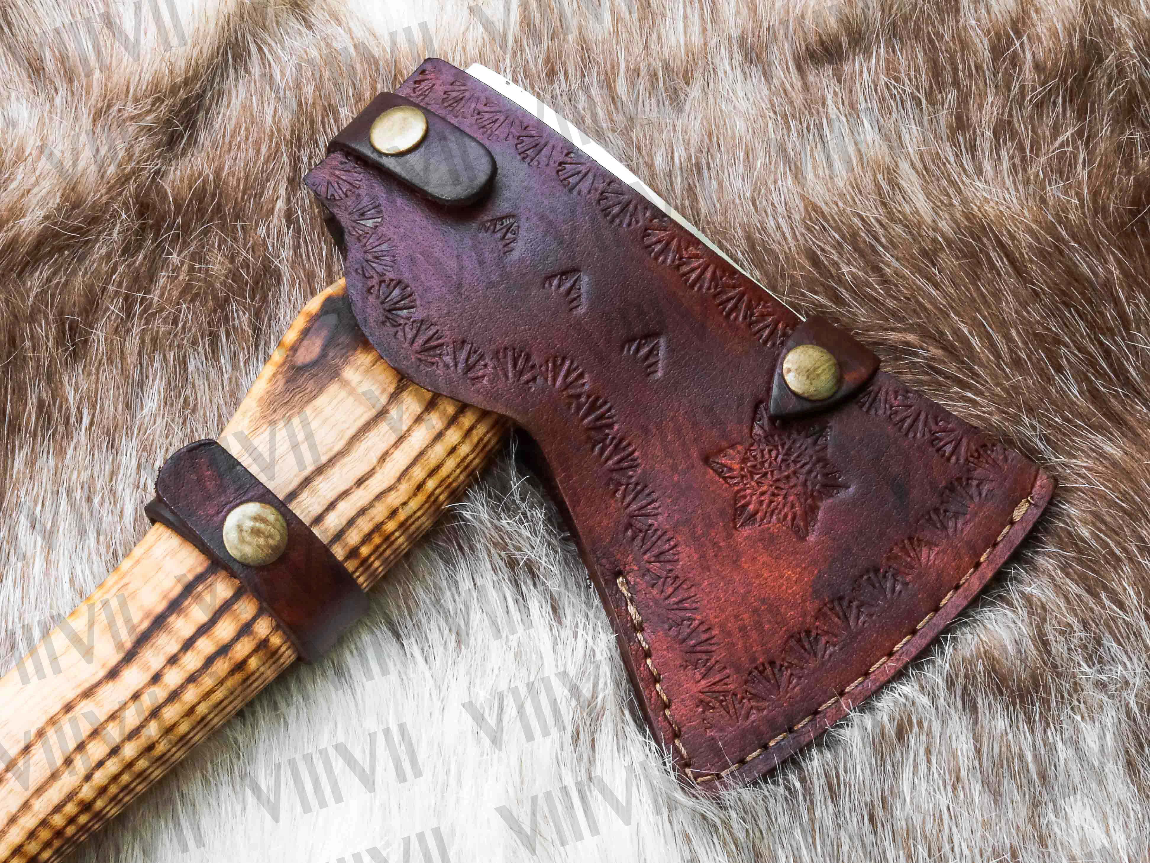 Custom Viking Axe with Etched Blade | Ash Wood Handle | Personalized Norse Gift for Him