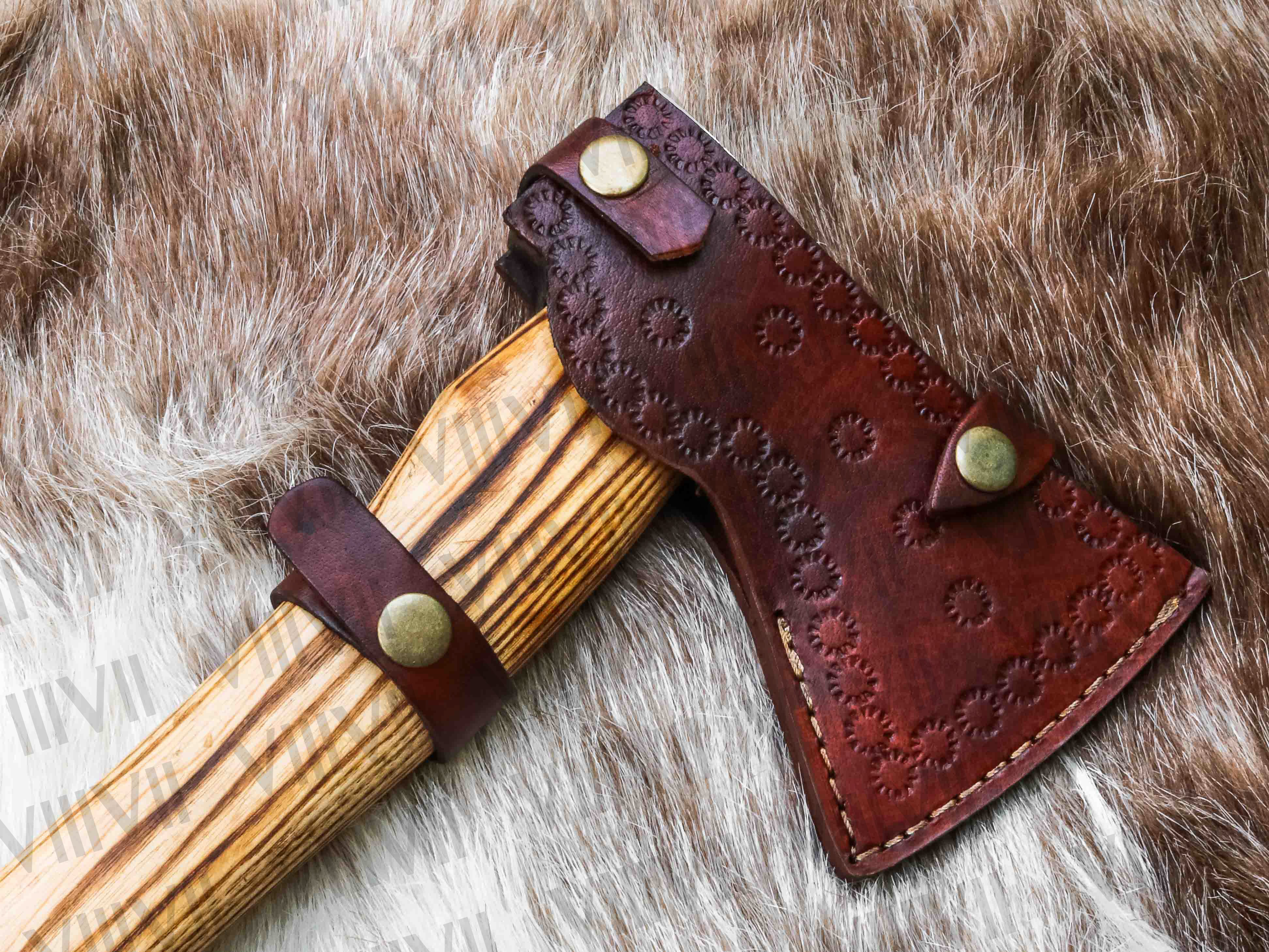 Custom Viking Axe with Etched Blade | Ash Wood Shaft | Personalized Norse Gift for Him