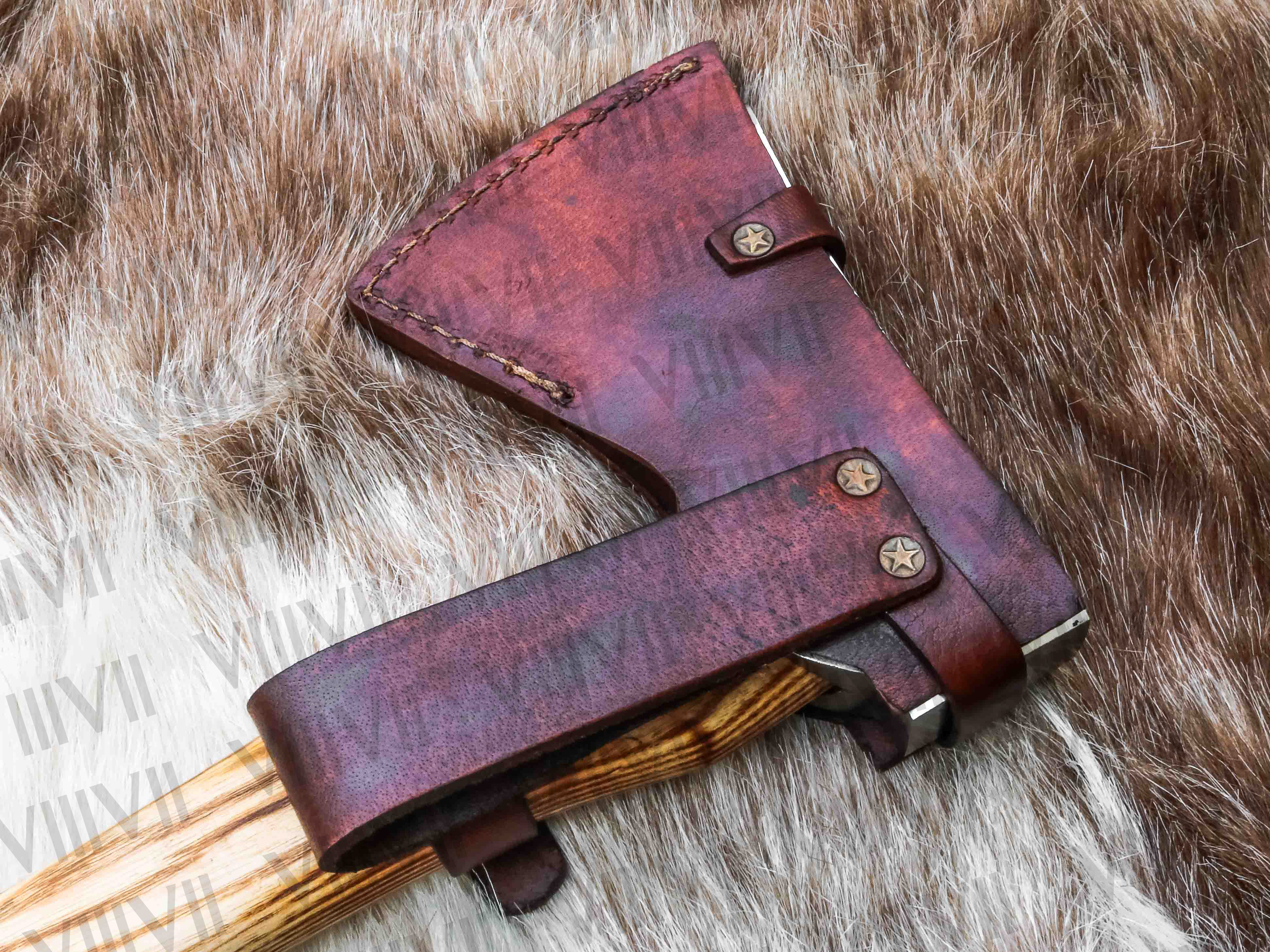 Custom Viking Axe with Etched Blade | Ash Wood Shaft | Personalized Norse Gift for Him