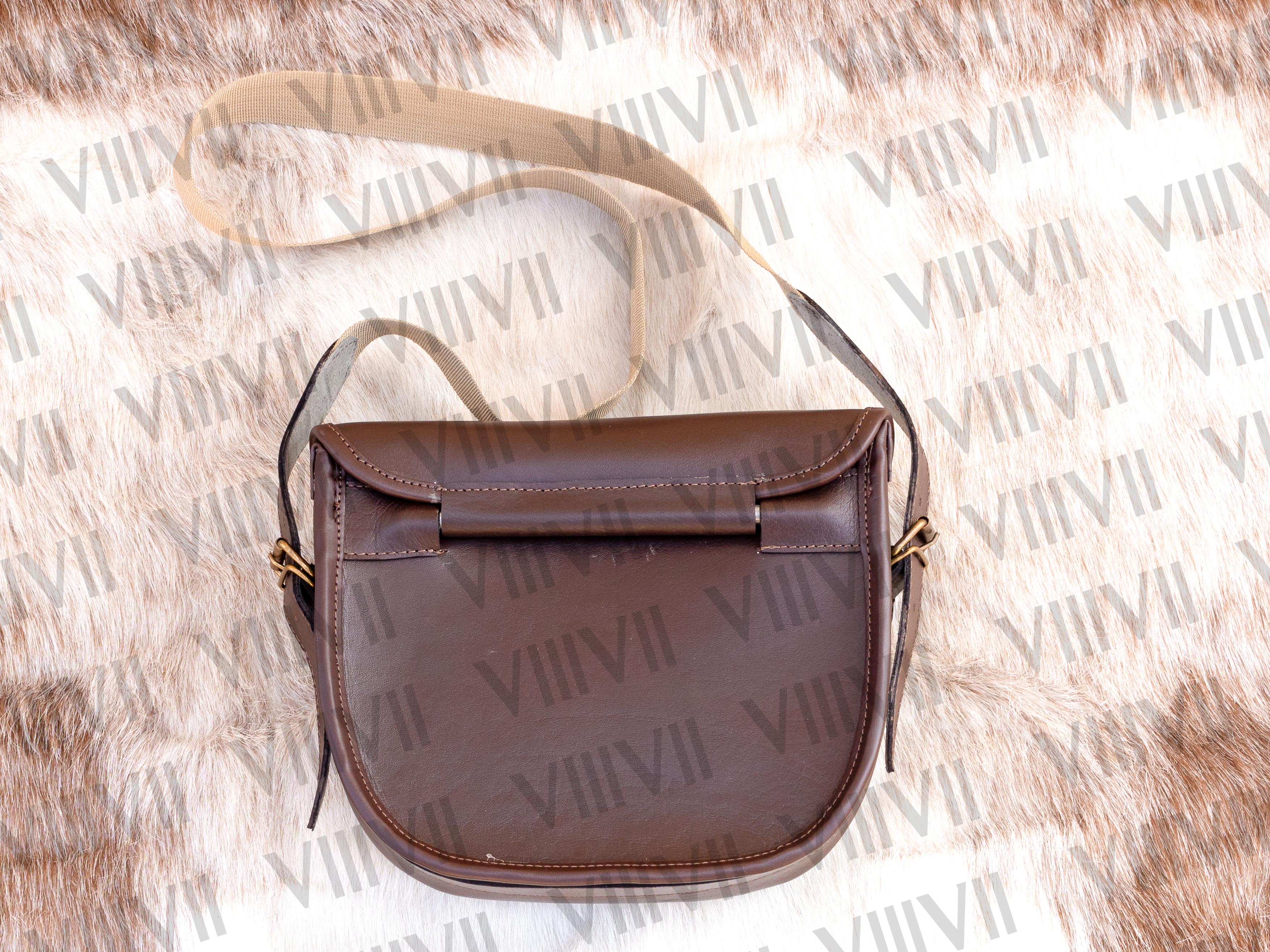 Brown cartridges bag, Ammo bag for hunting, shotgun shell bag