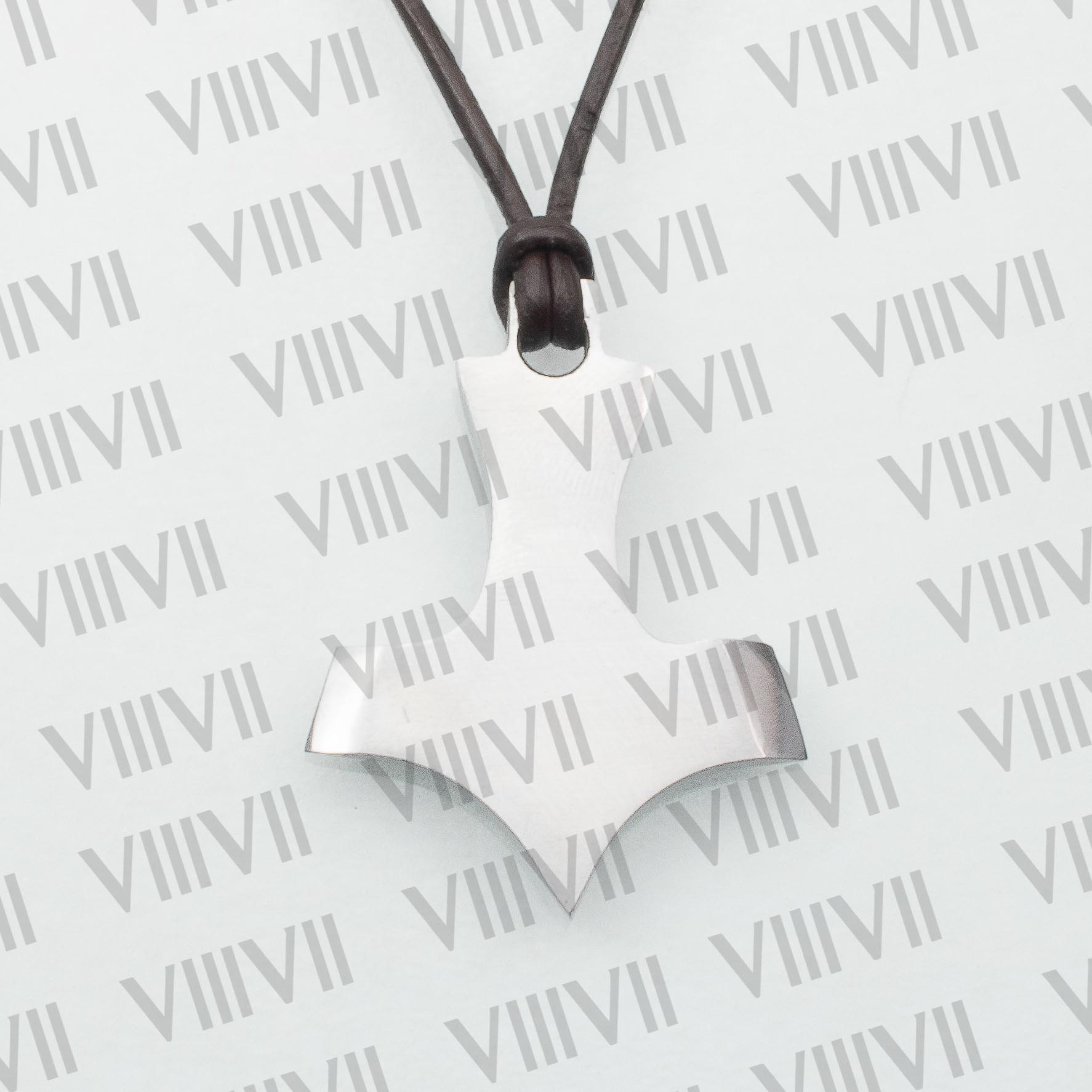 Forged Thor pendant in Stainless steel comes in hand carved rosewood Gift box