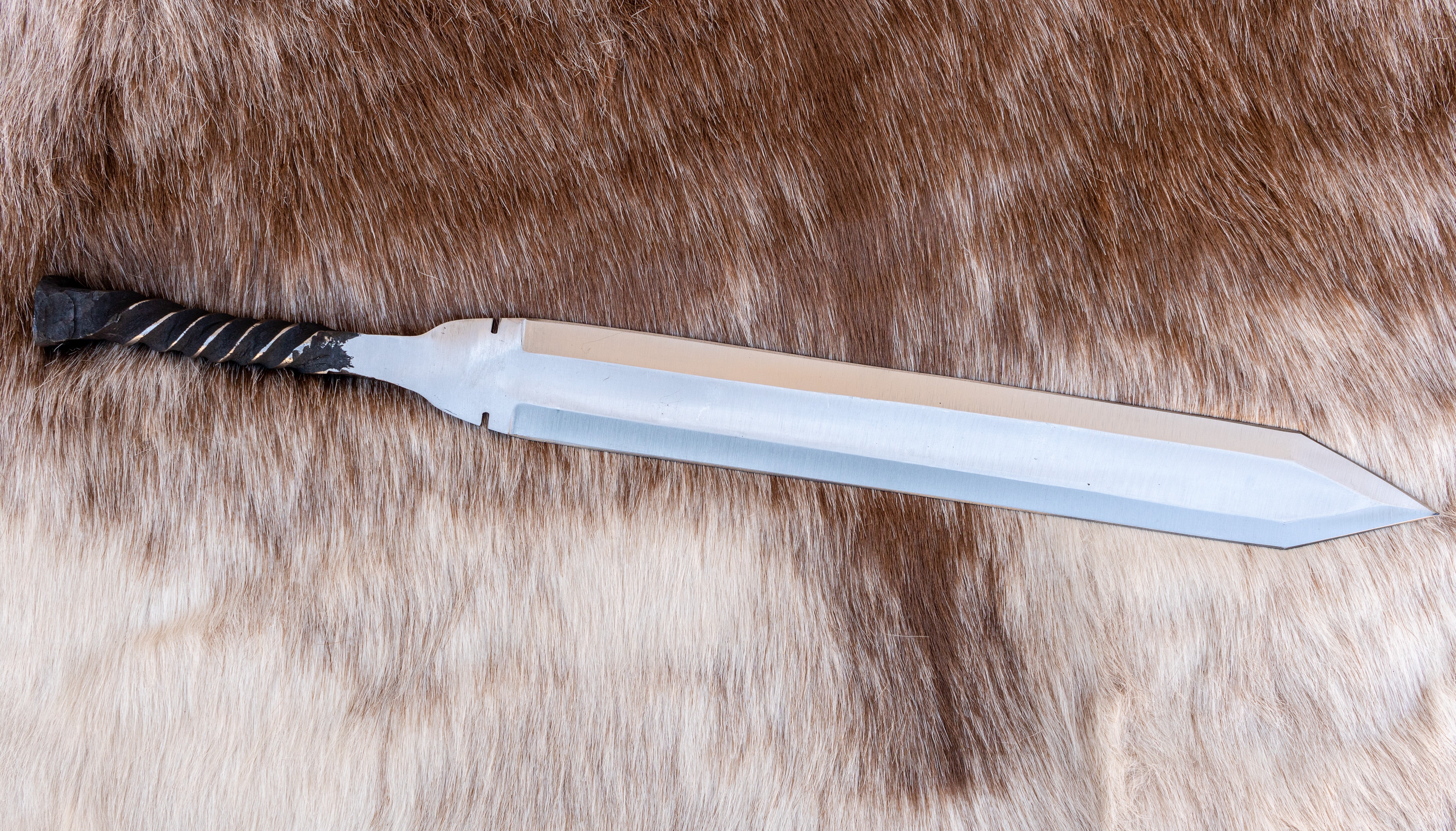 Railroad Spike Knife Double Edge Dagger | 20" Twisted Handle | Handmade Collectible Gift (Copy)