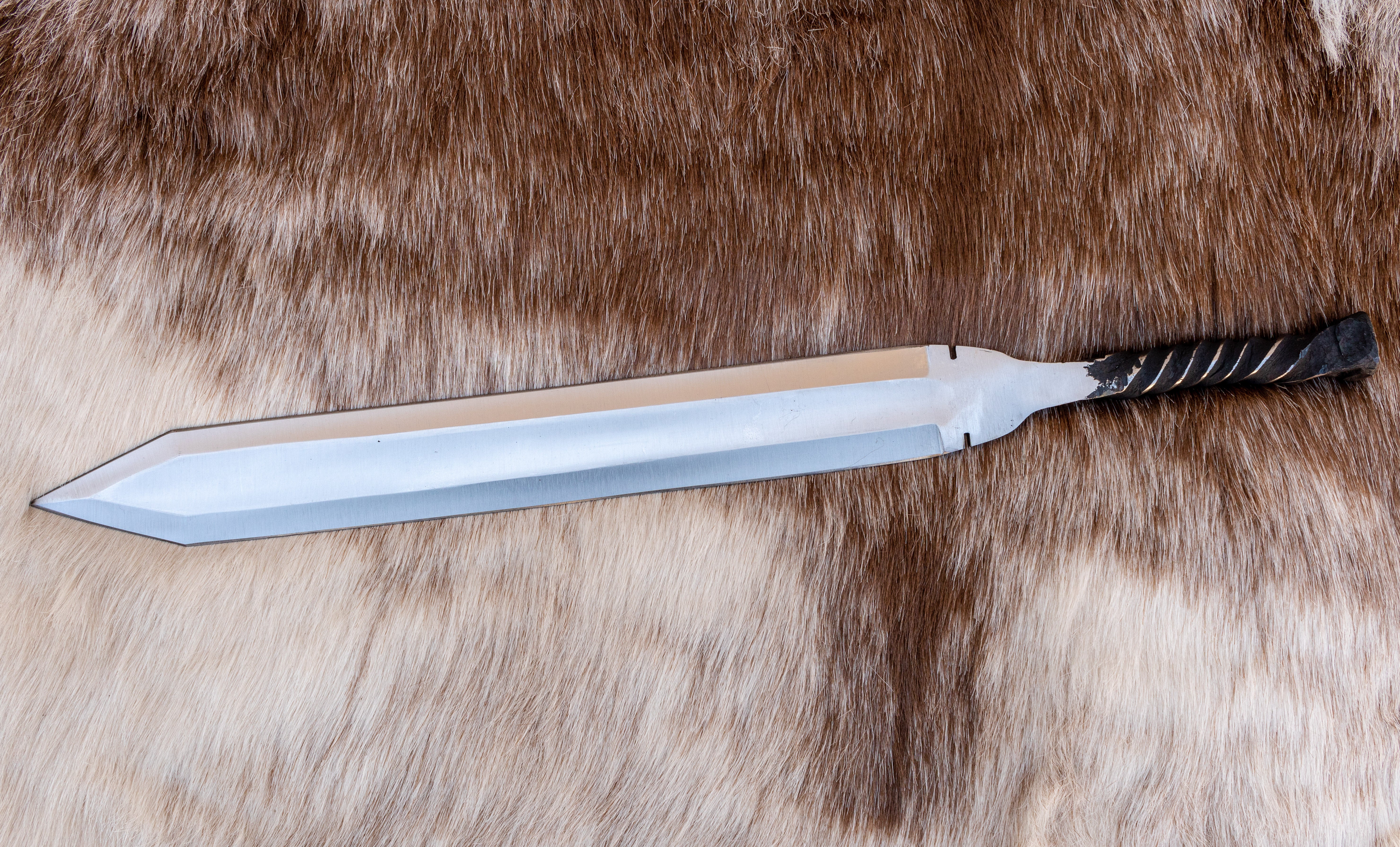 Railroad Spike Knife Double Edge Dagger | 20" Twisted Handle | Handmade Collectible Gift (Copy)