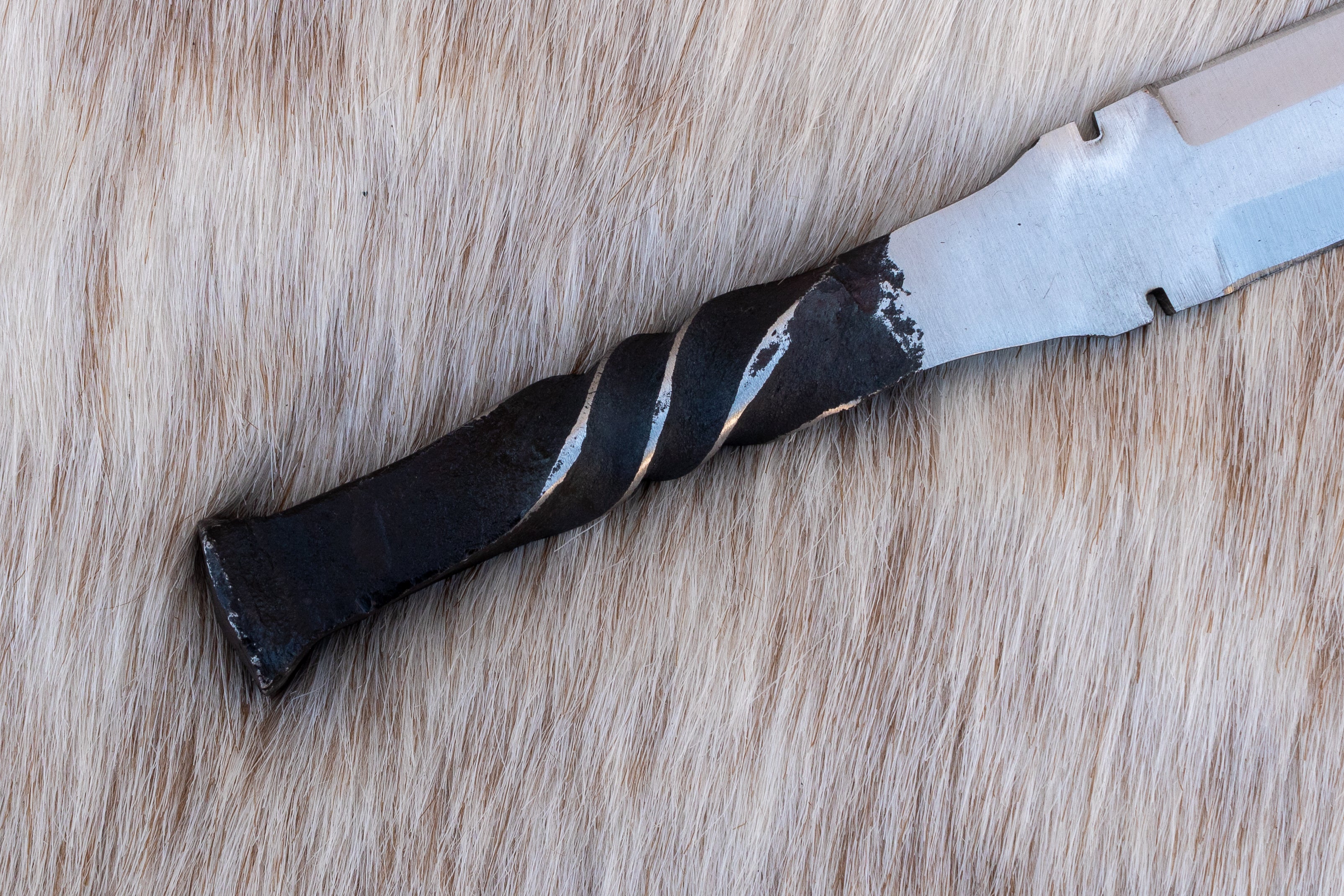 Railroad Spike Knife Double Edge Dagger | 12" Twisted Handle | Handmade Collectible Gift