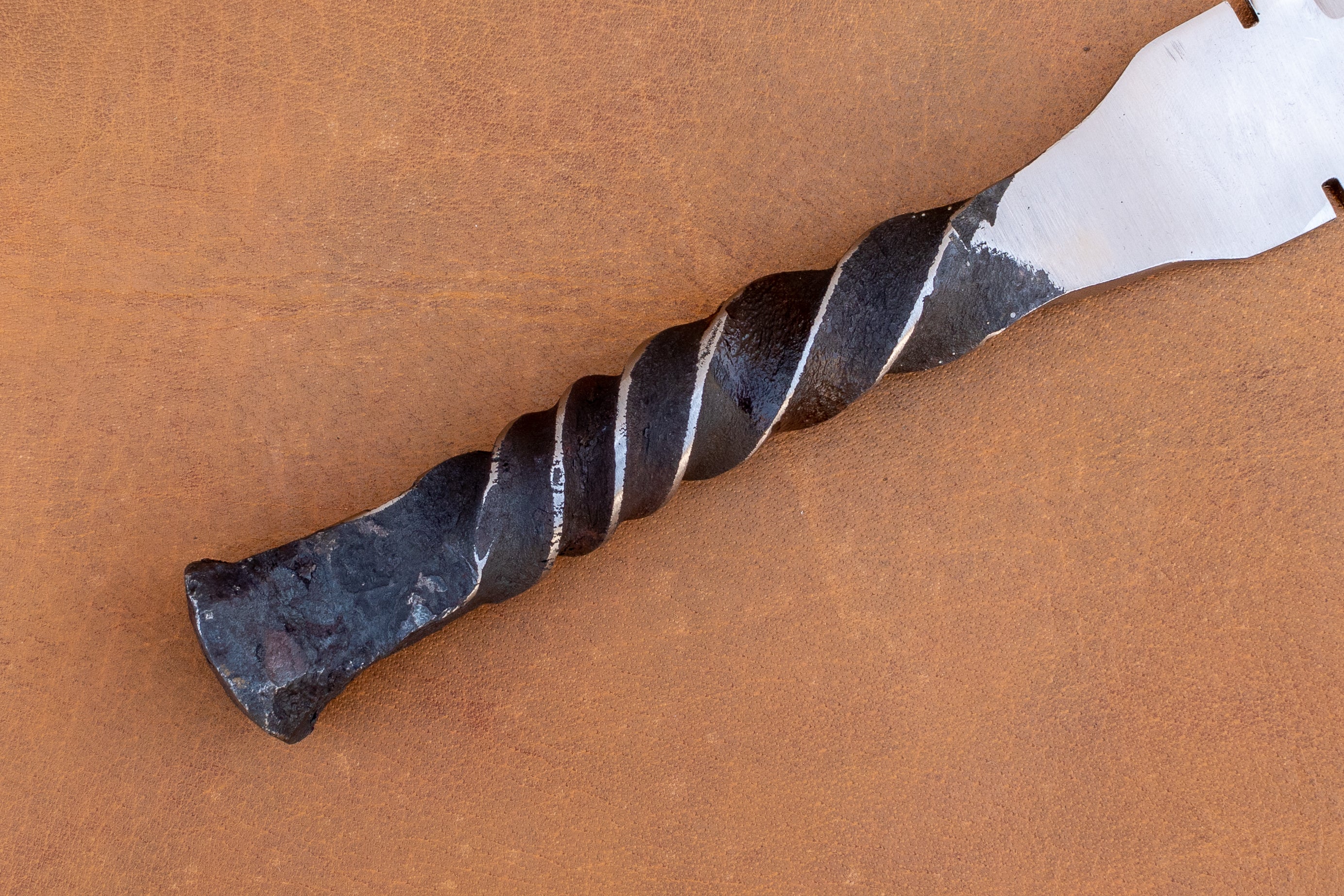 Railroad Spike Knife Double Edge Dagger | 16" Twisted Handle | Handmade Collectible Gift