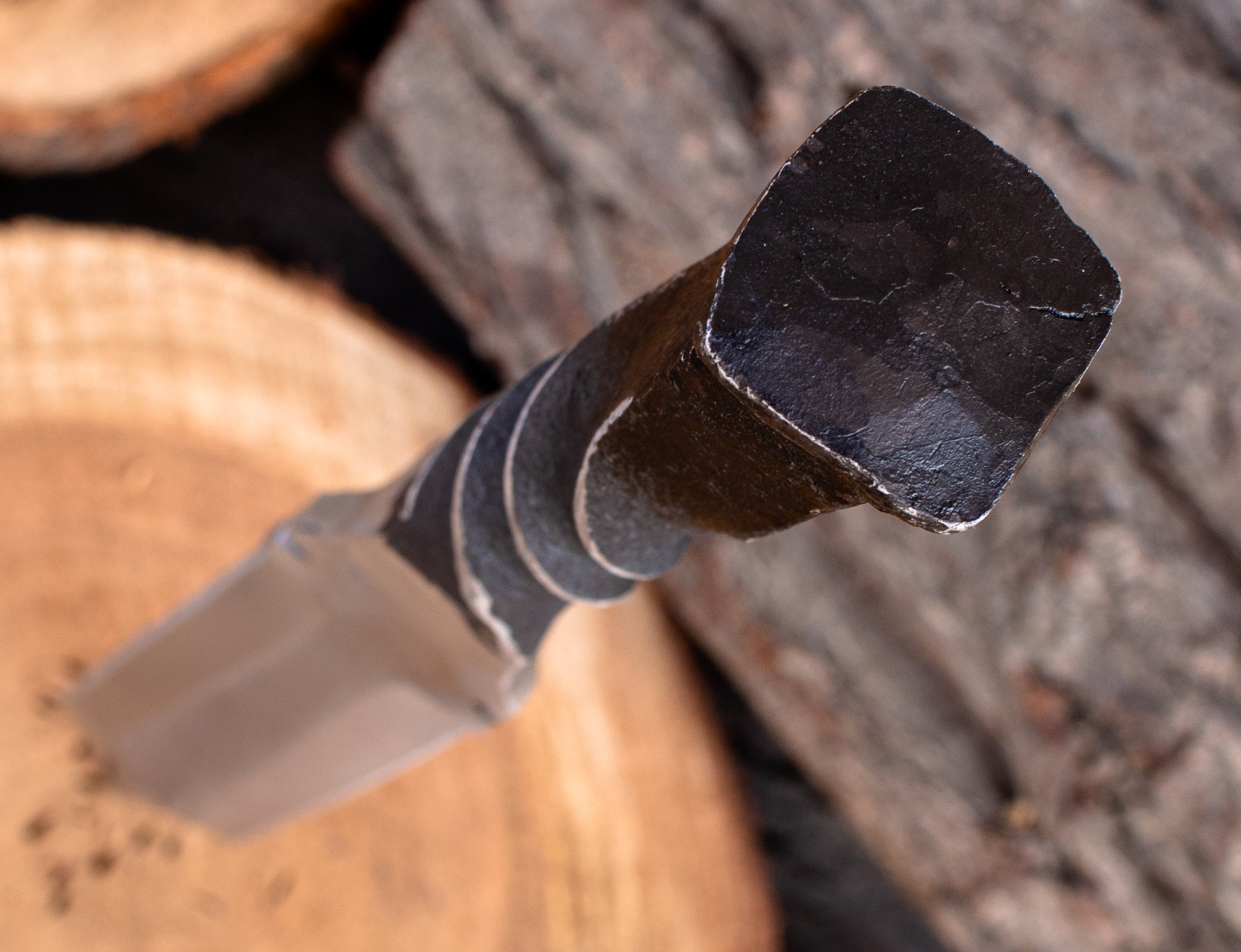 Railroad Spike Knife Double Edge Dagger | 12" Twisted Handle | Handmade Collectible Gift