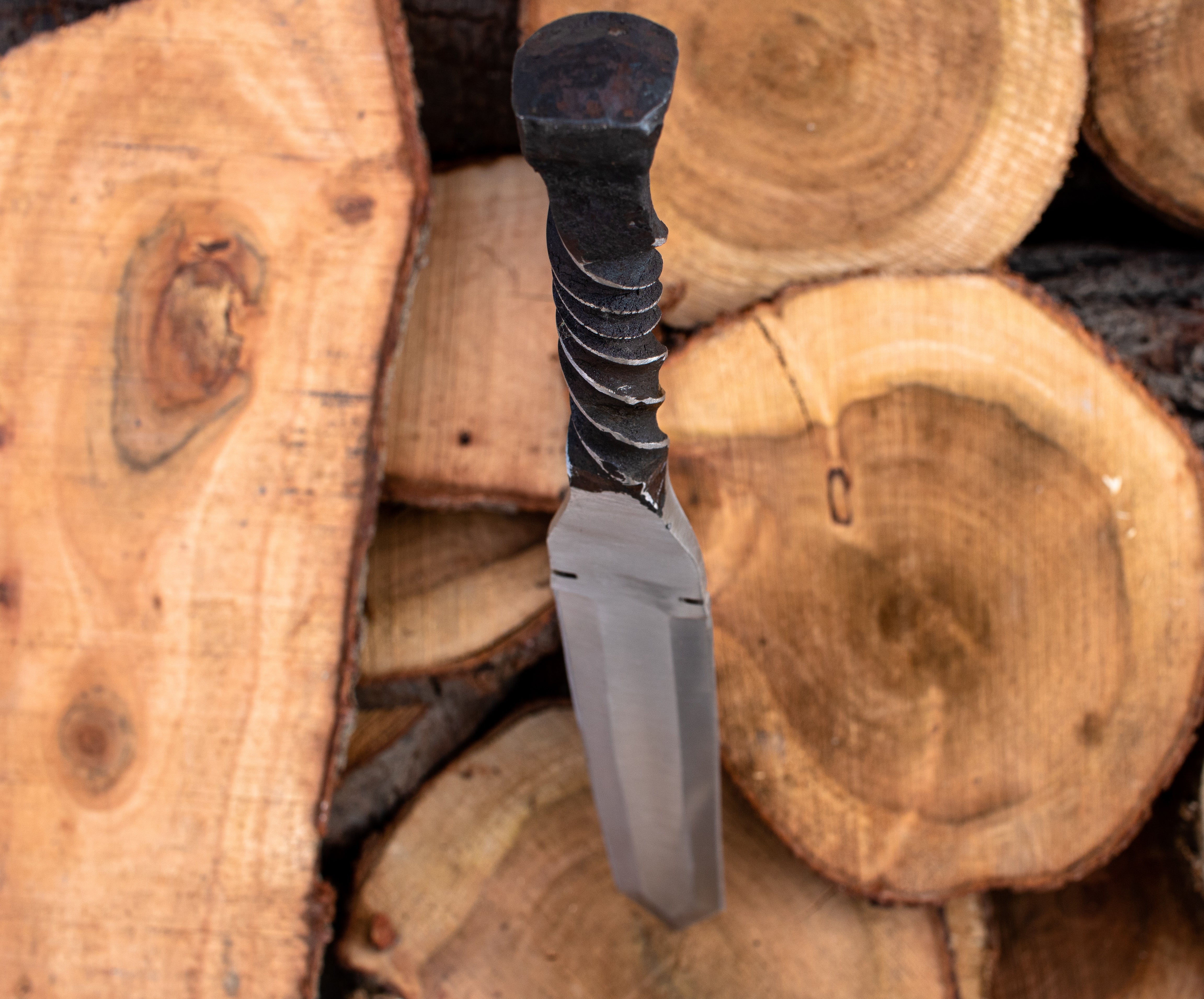 Railroad Spike Knife Double Edge Dagger | 16" Twisted Handle | Handmade Collectible Gift