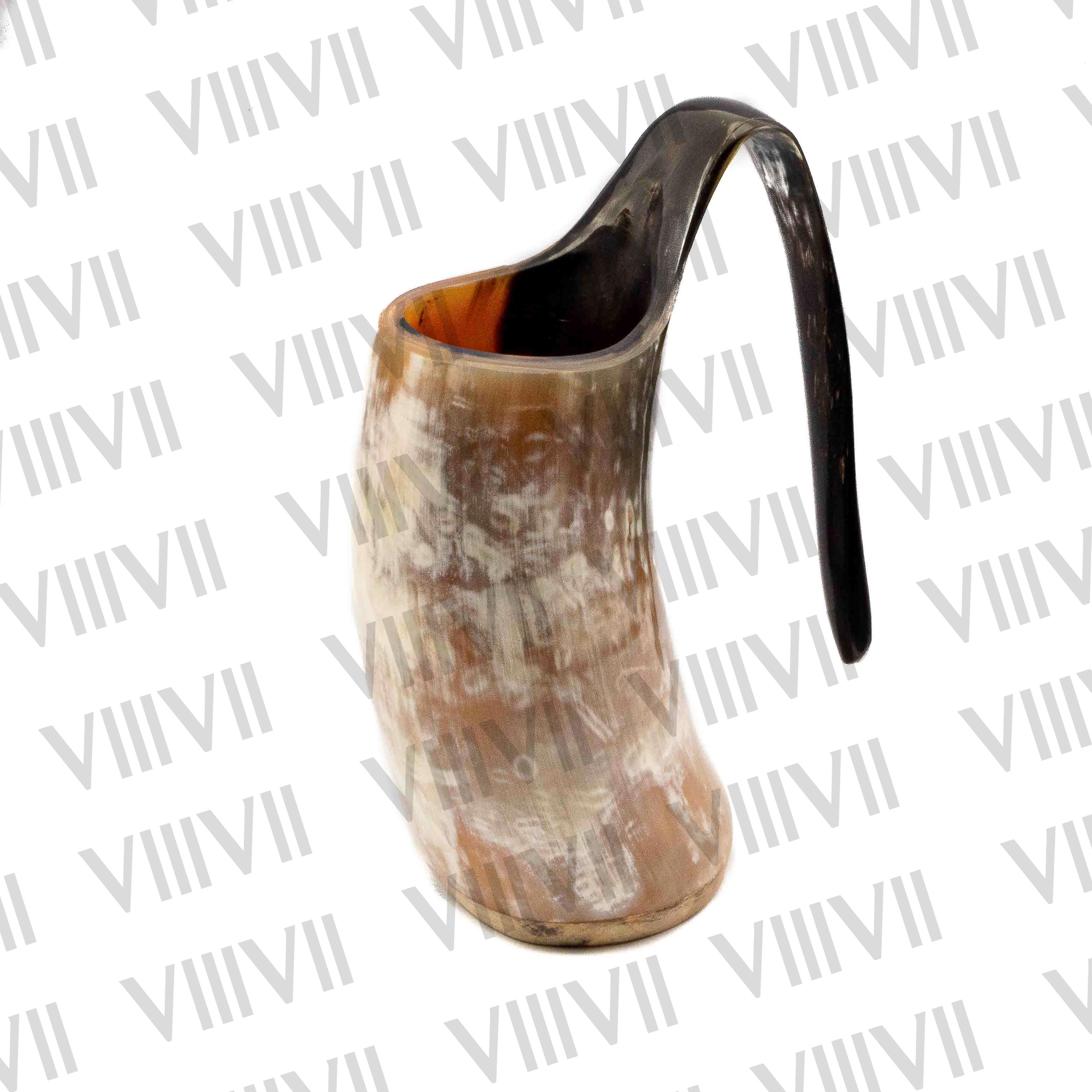 Genuine Viking Drinking Horn Mug, Viking Beer Tankard with Super-Reinforced Hard