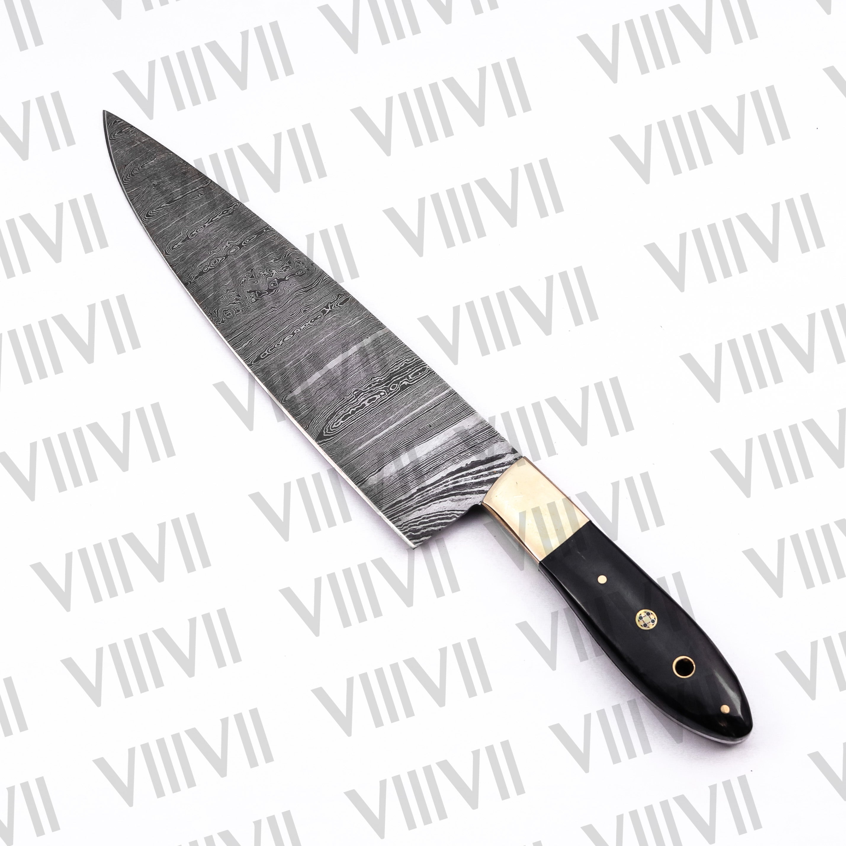 Handcrafted Chef Knife Set with Damascus Steel & Bull Horn Handles – Premium Kitchen Tools