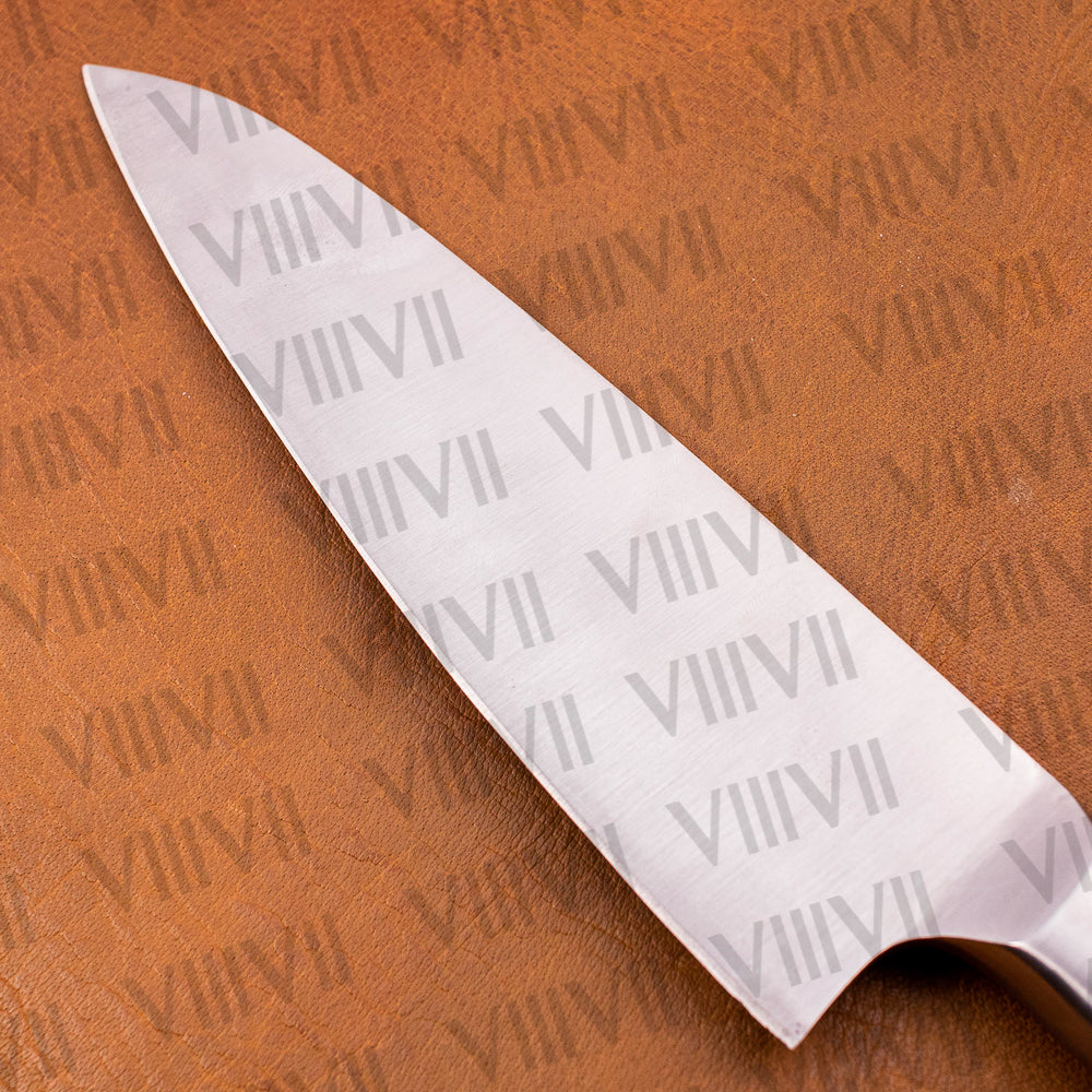 Stainless Steel Chef Knife Set with Integral Bolster and Pakka Wood Handle Professional Kitchen Knives