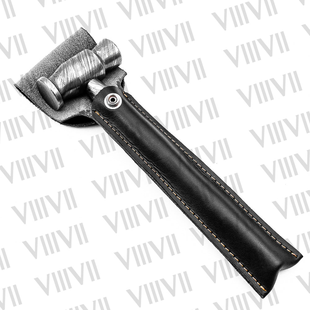 Damascus Steel Leather Working Hammer – Premium Craftsmanship for Precision Leatherwork