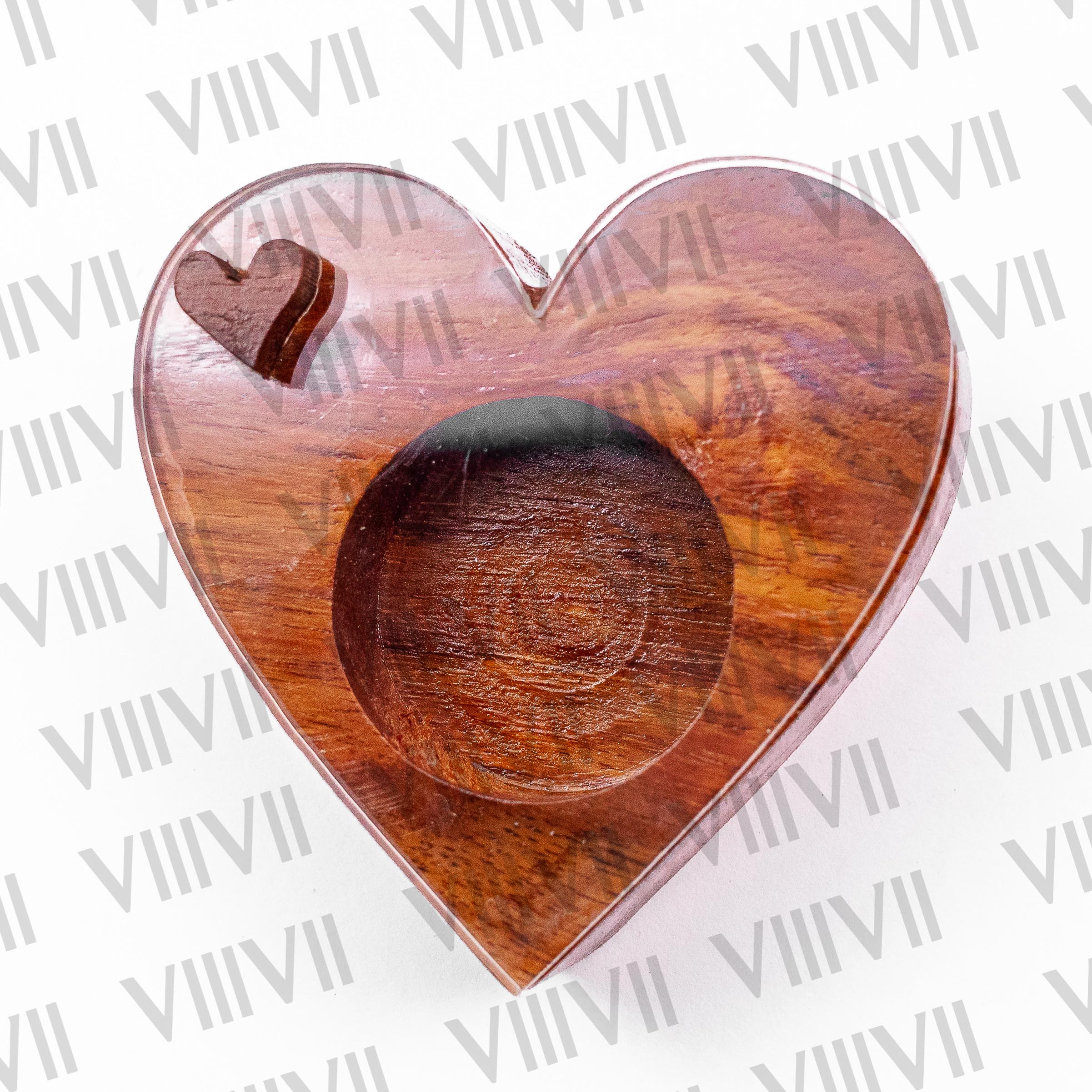 Rosewood Heart ring box