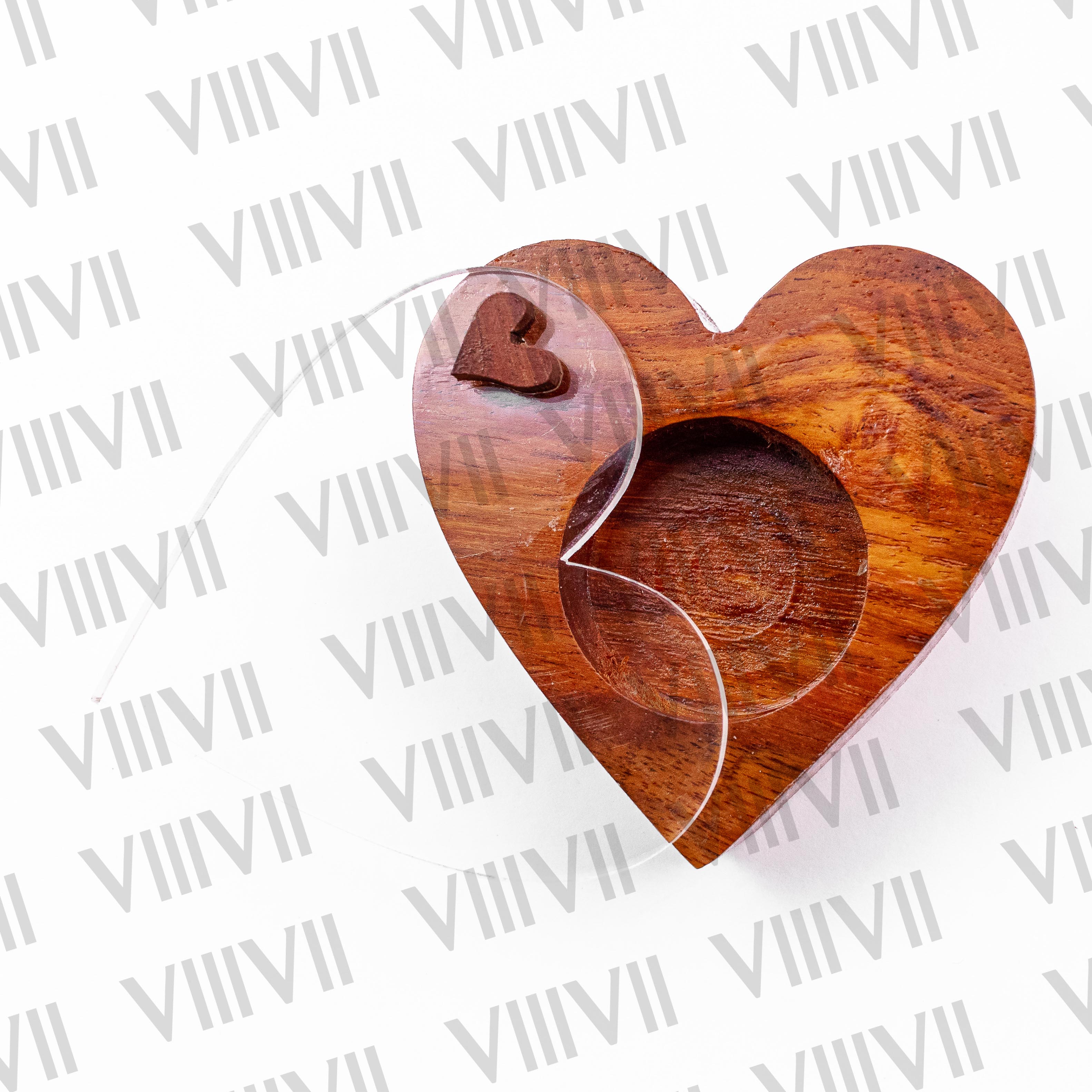 Rosewood Heart ring box