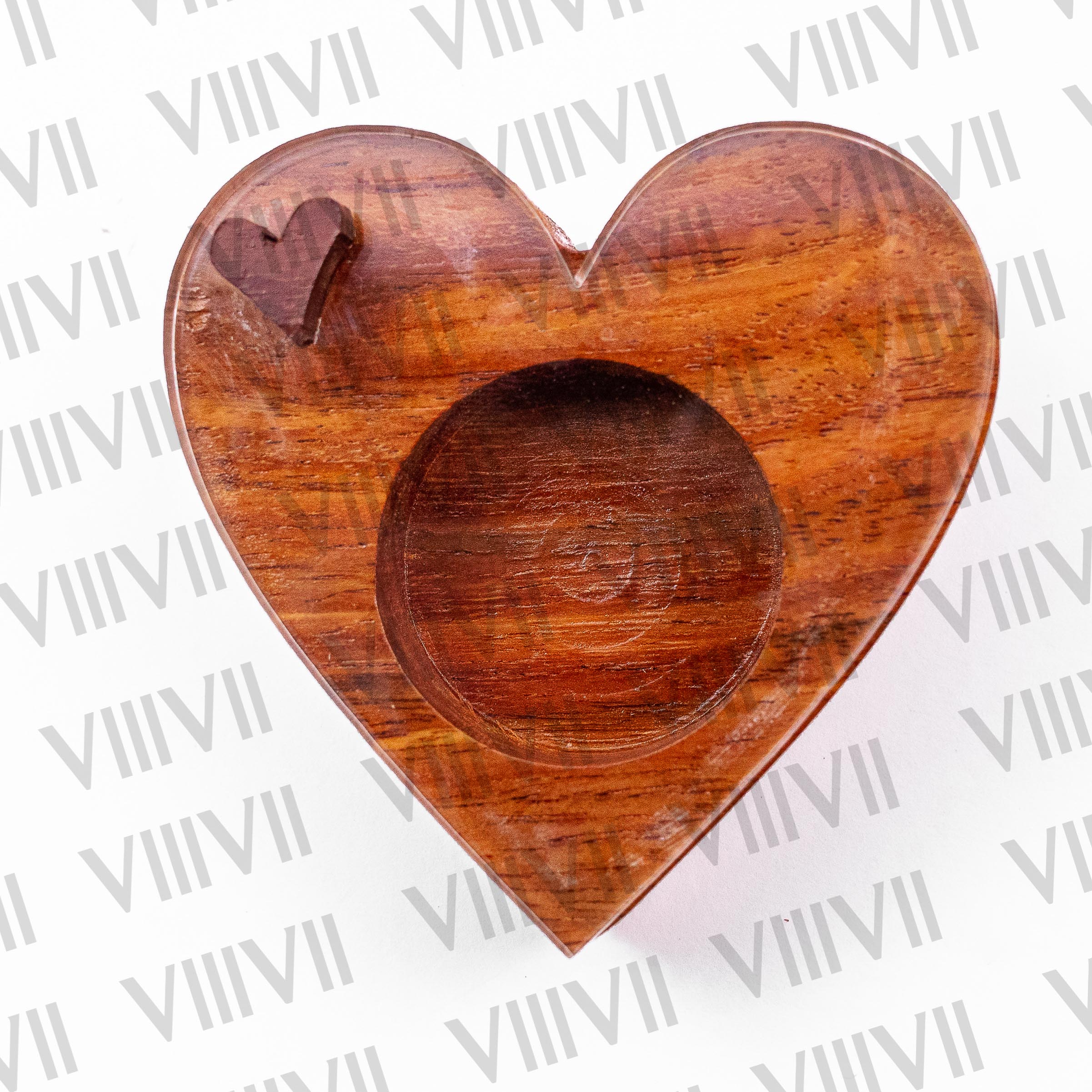 Rosewood Heart ring box