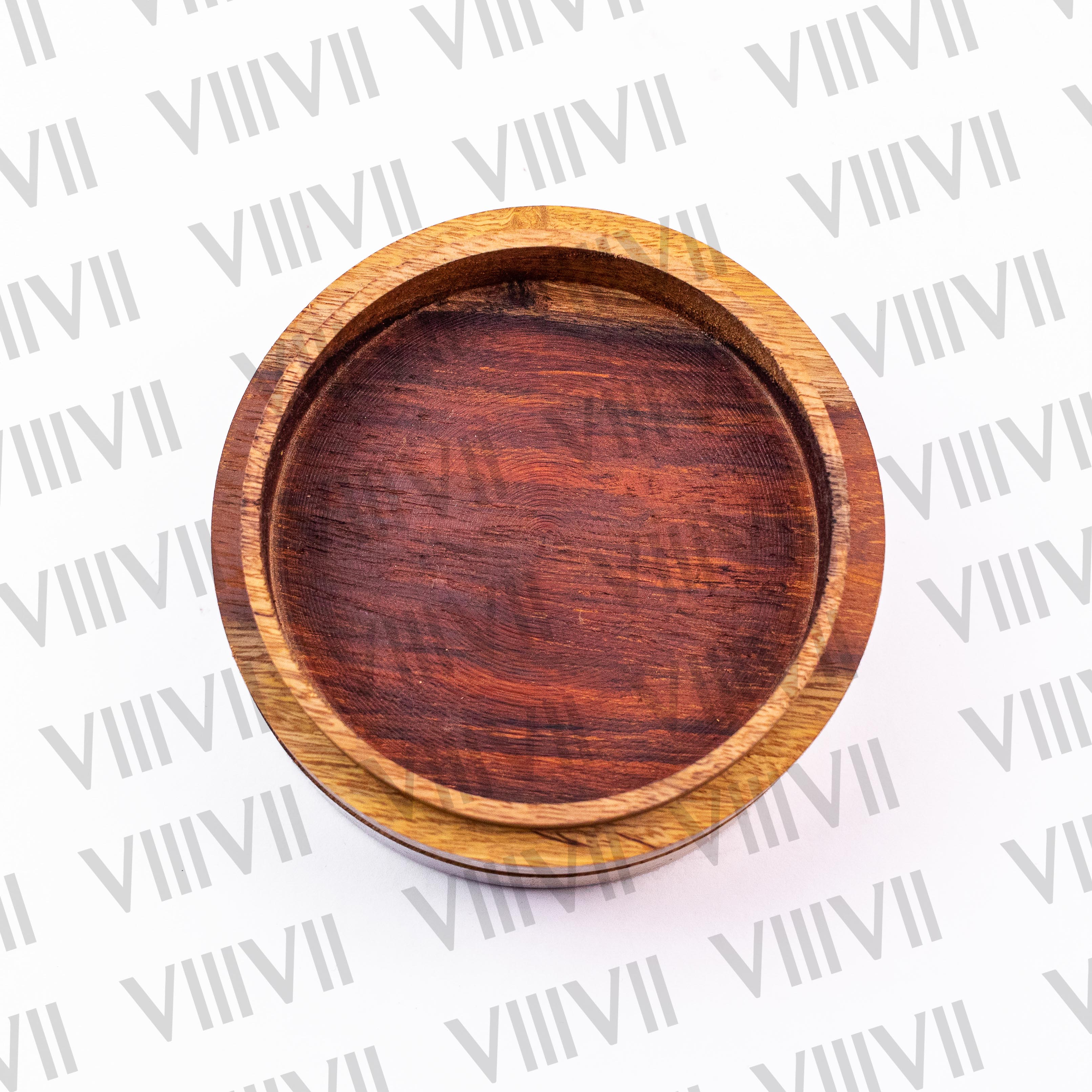Round rosewood bracelet or pendant box