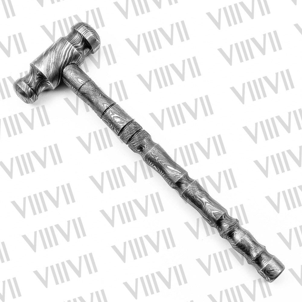 Damascus Steel Leather Working Hammer – Premium Craftsmanship for Precision Leatherwork