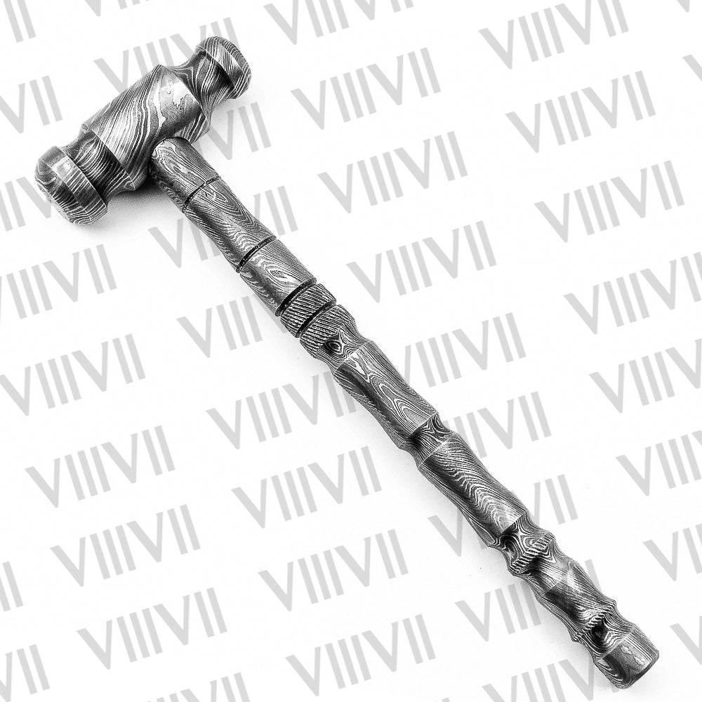 Damascus Steel Leather Working Hammer – Premium Craftsmanship for Precision Leatherwork