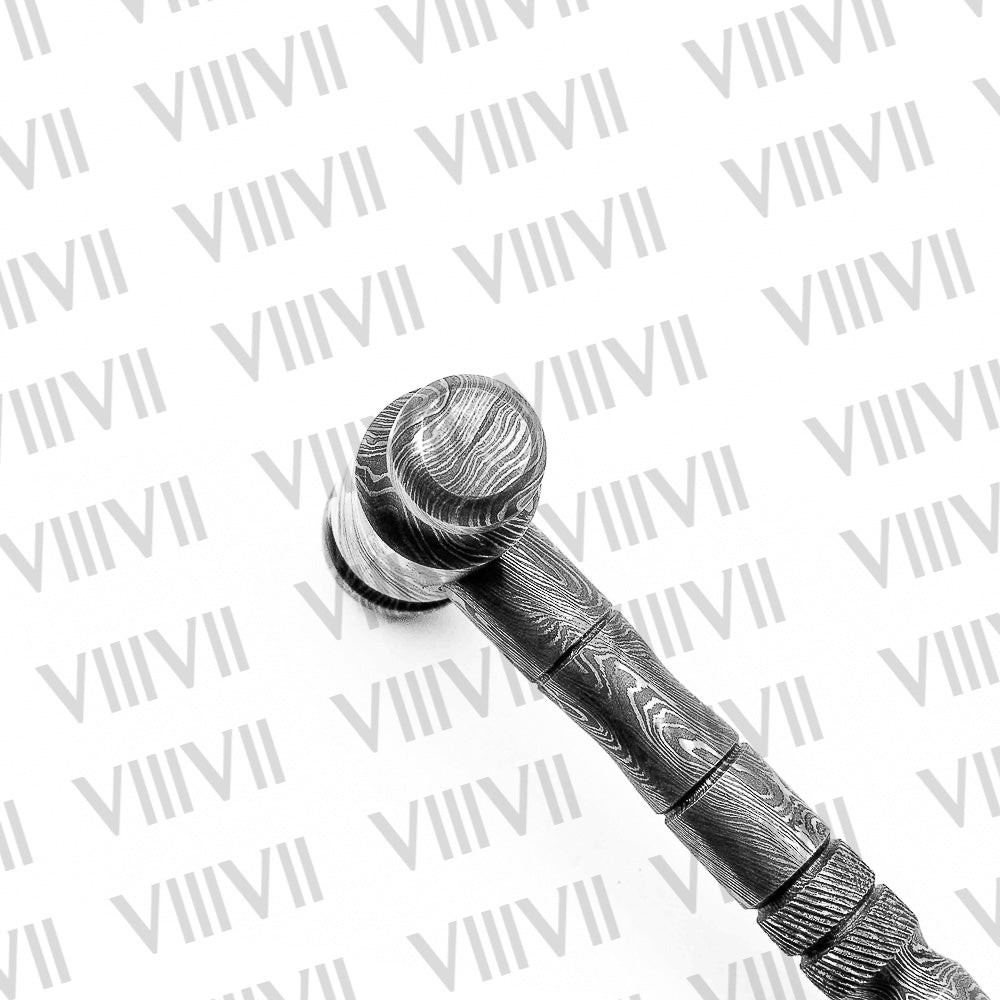 Damascus Steel Leather Working Hammer – Premium Craftsmanship for Precision Leatherwork